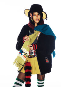 Retro Cozy Knit Scarf
