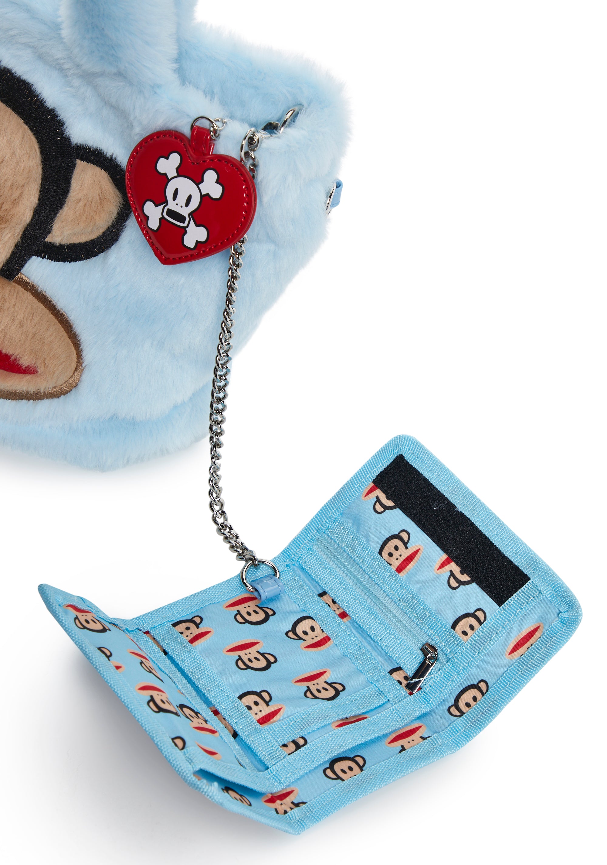 関税込み★DOLLS KILL★Paul Frank トートバッグ＆財布セット Dolls Kill x Paul Frank Julius Fuzzy Faux Fur Tote Bag