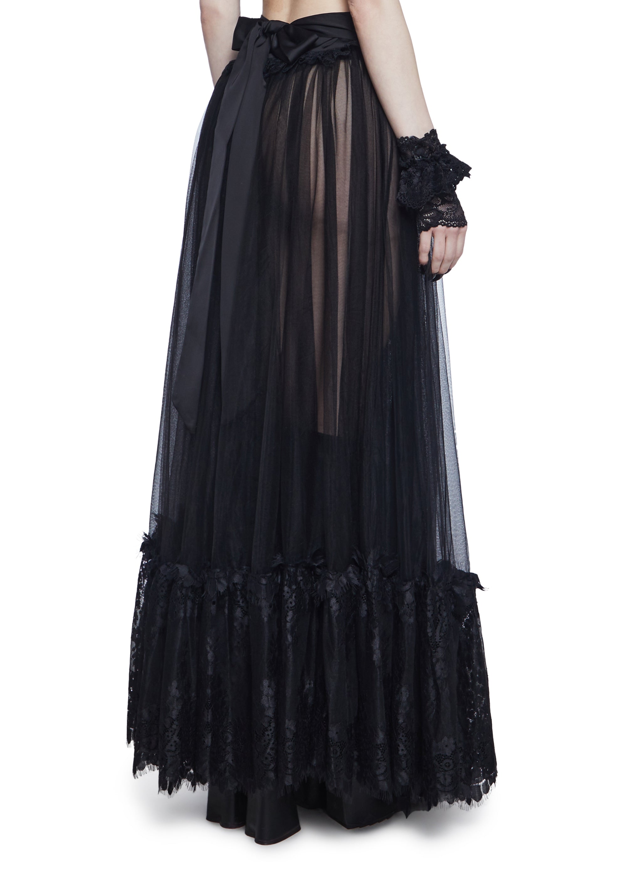スカート frangant Tie satin skirt BLK Tie satin skirt BLK | FRANGANT
