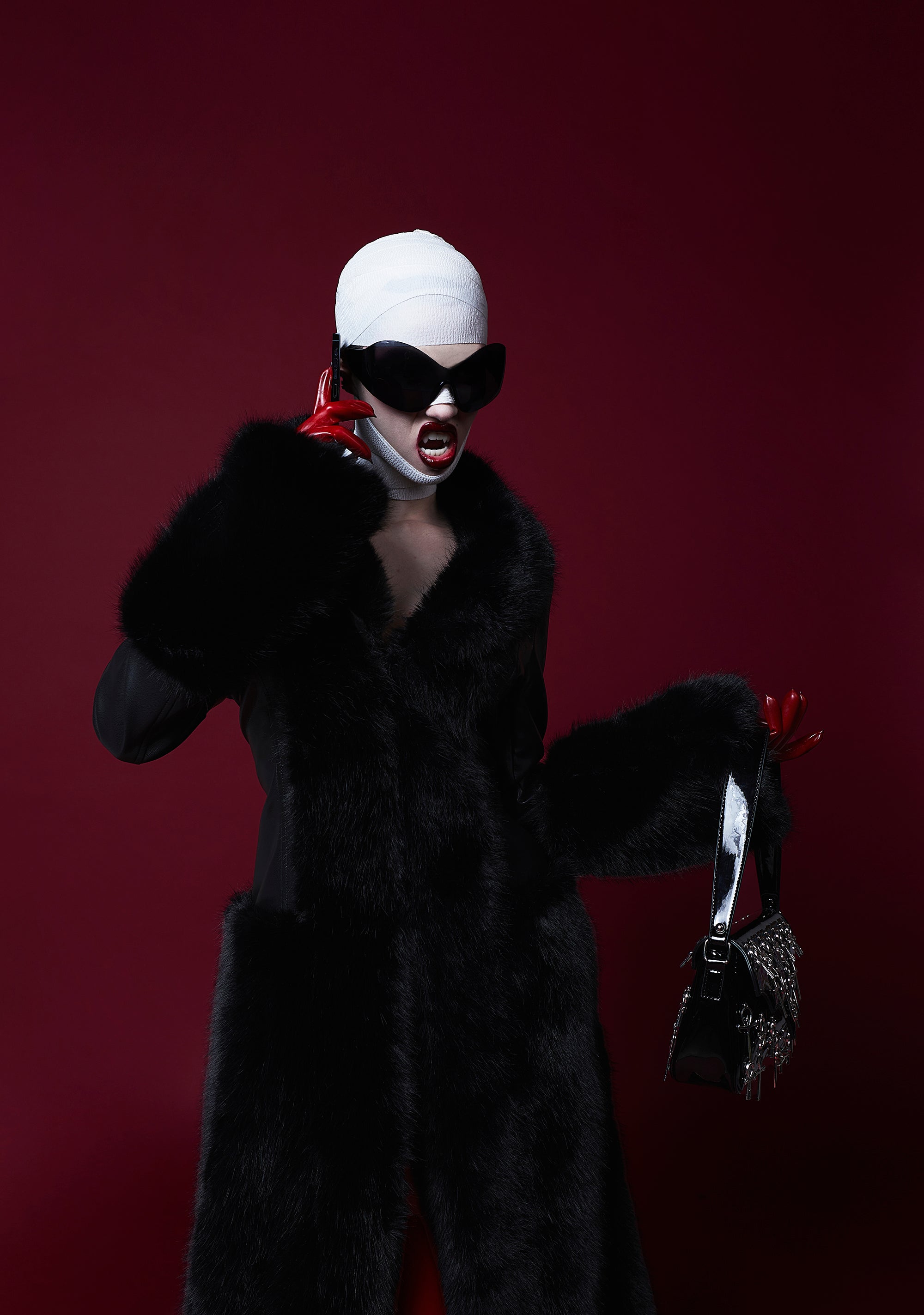 Unholy Goth Vegan Leather Faux Fur Coat - Black – Dolls Kill