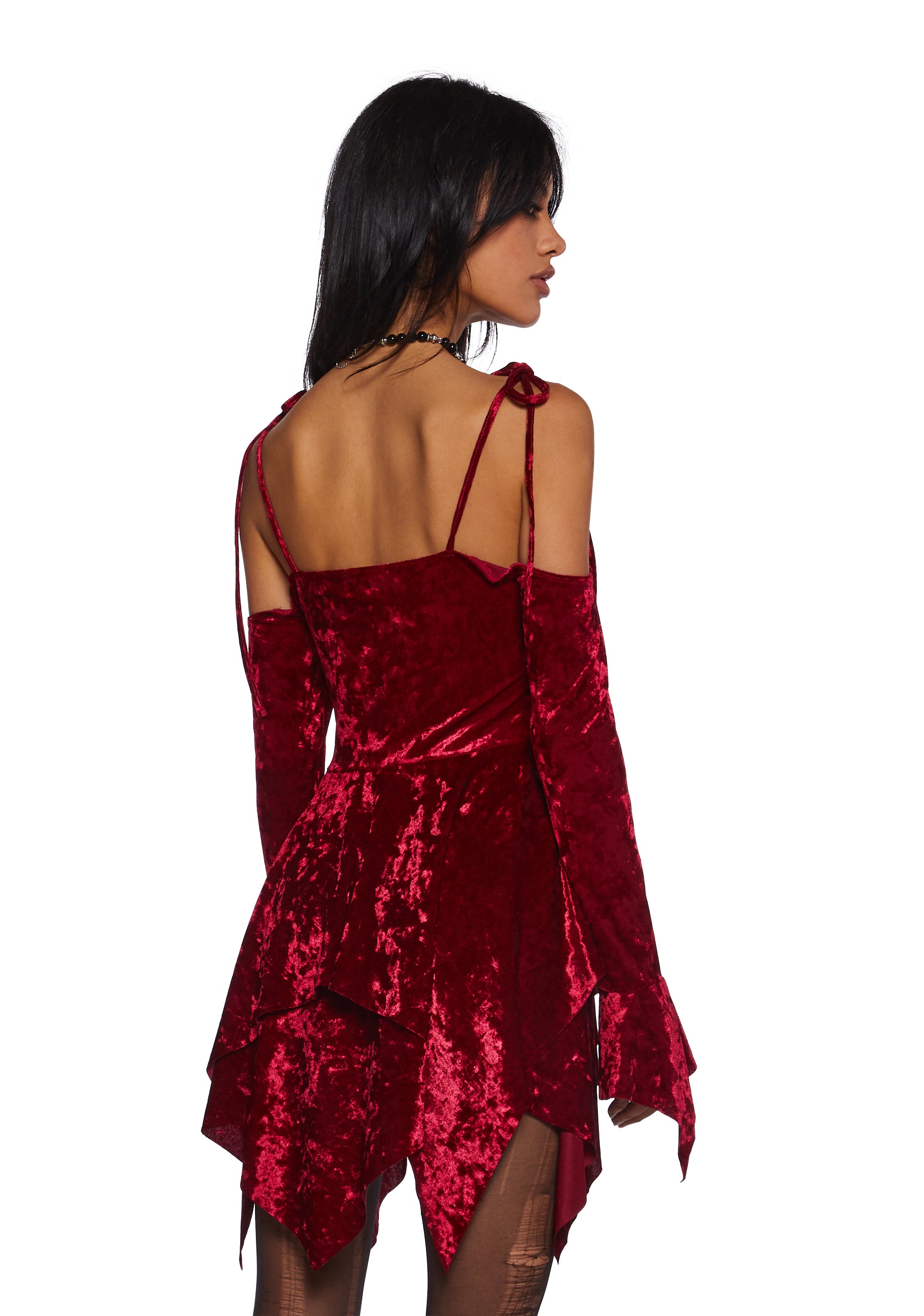 F is For Fairies Handkerchief Dress - Red Velvet