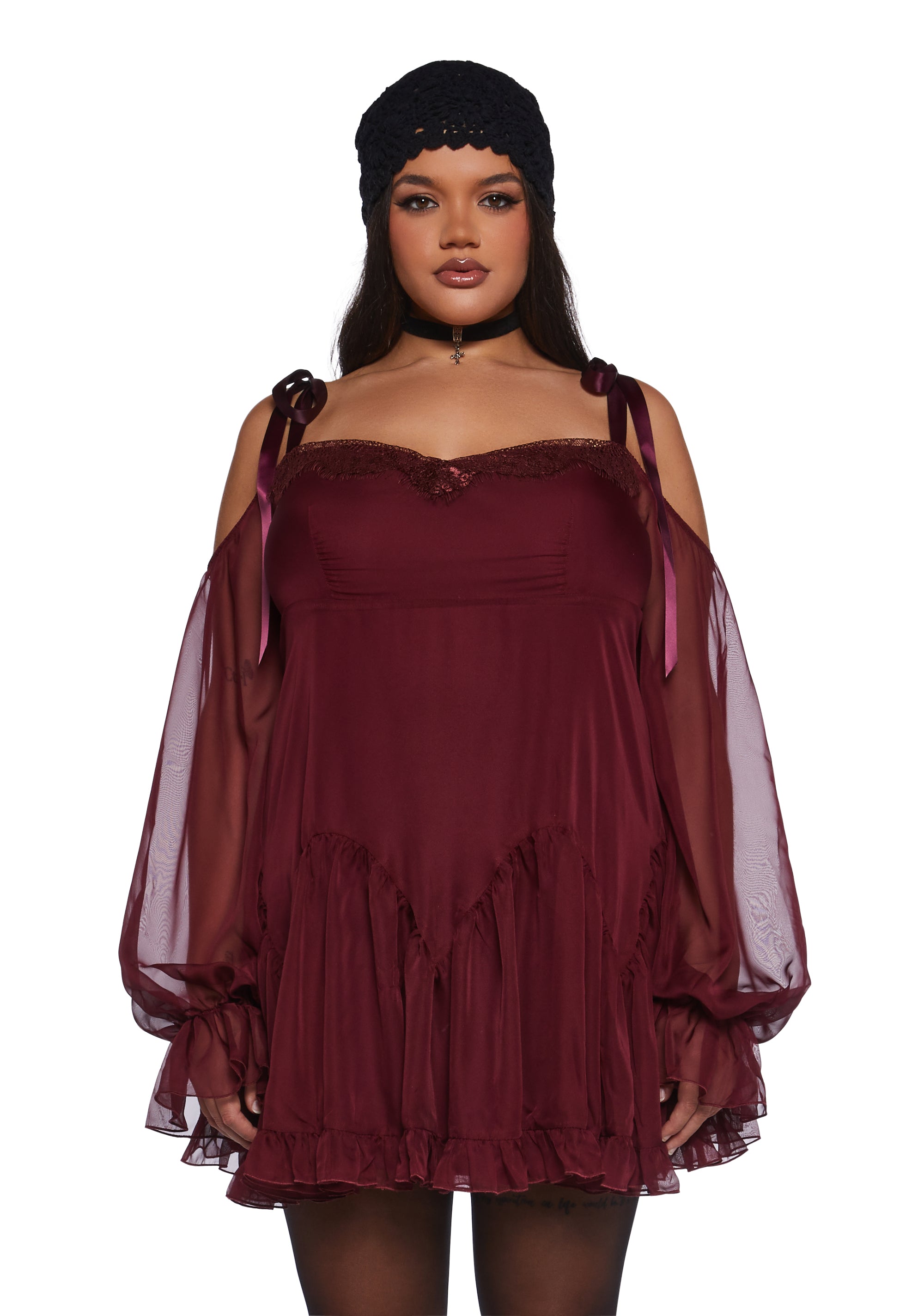 Whirlwind Radiance Mini Dress - Red