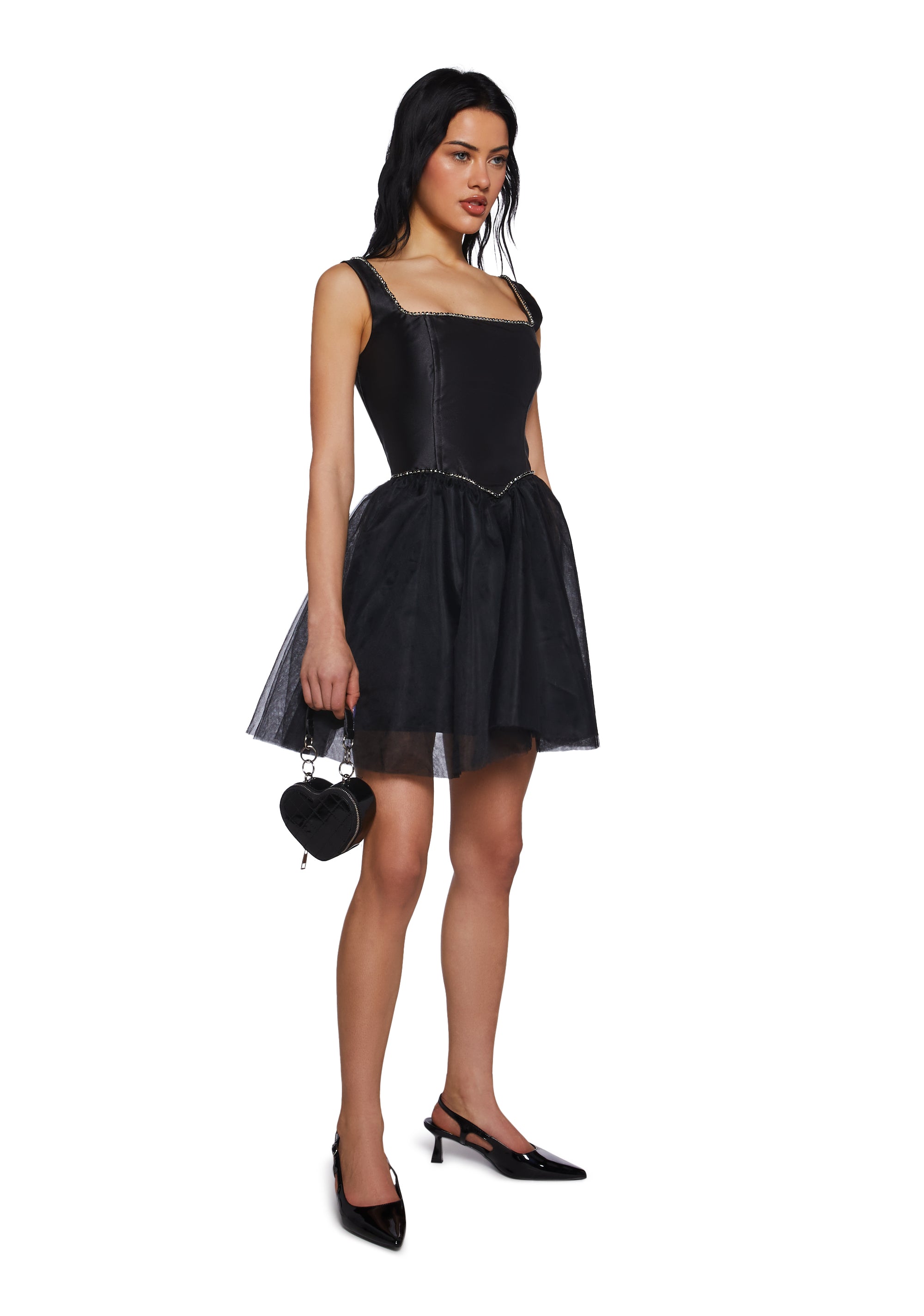 Satin Tulle Tutu Sleeveless Mini Corset Dress Sugar Thrillz - Black Dolls Kill Satin Tulle Tutu Sleeveless Mini Corset Dress Sugar Thrillz - Black Dolls Kill