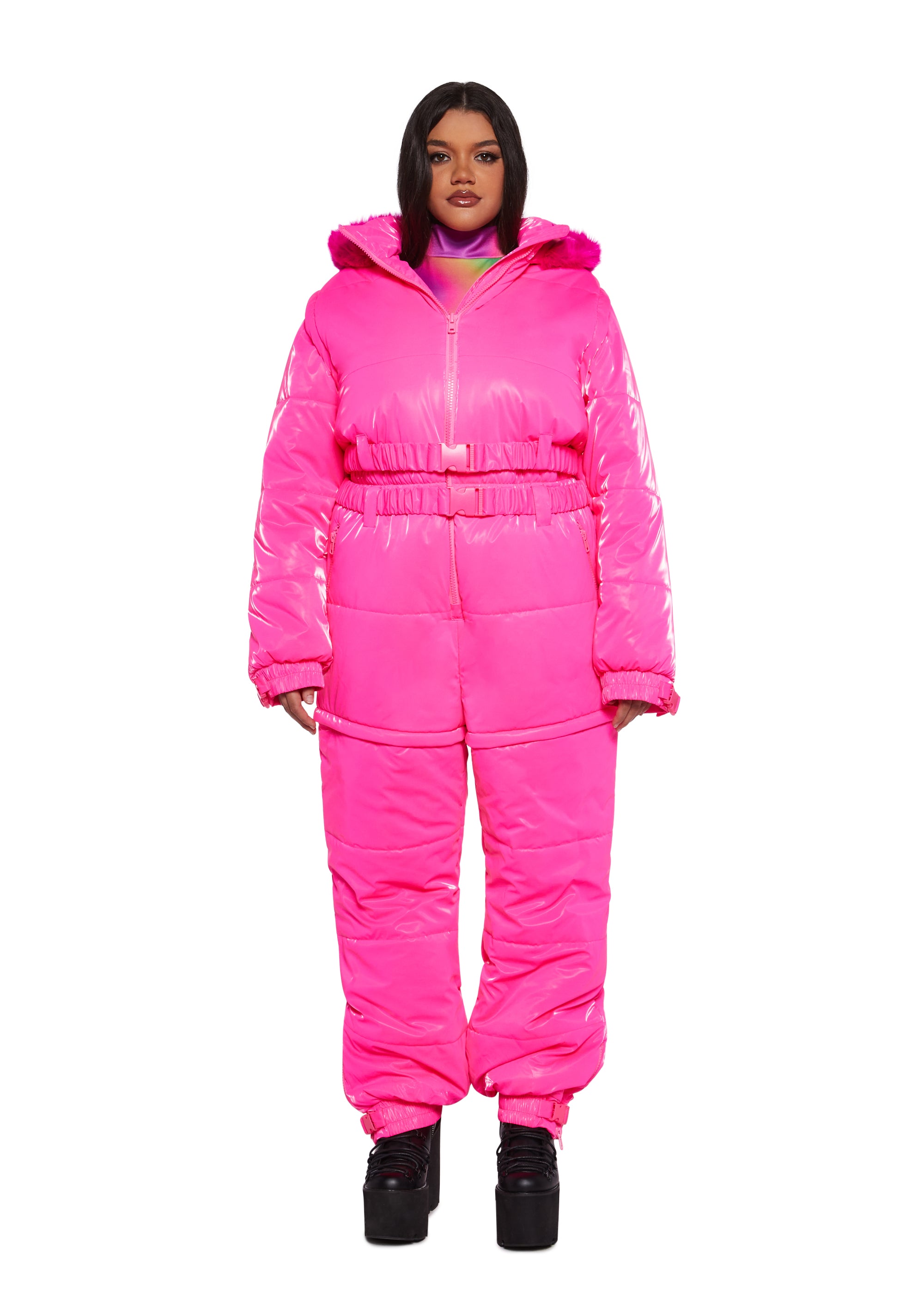 Aurora Beam Liquid Velvet Snowsuit - Pink - alternate