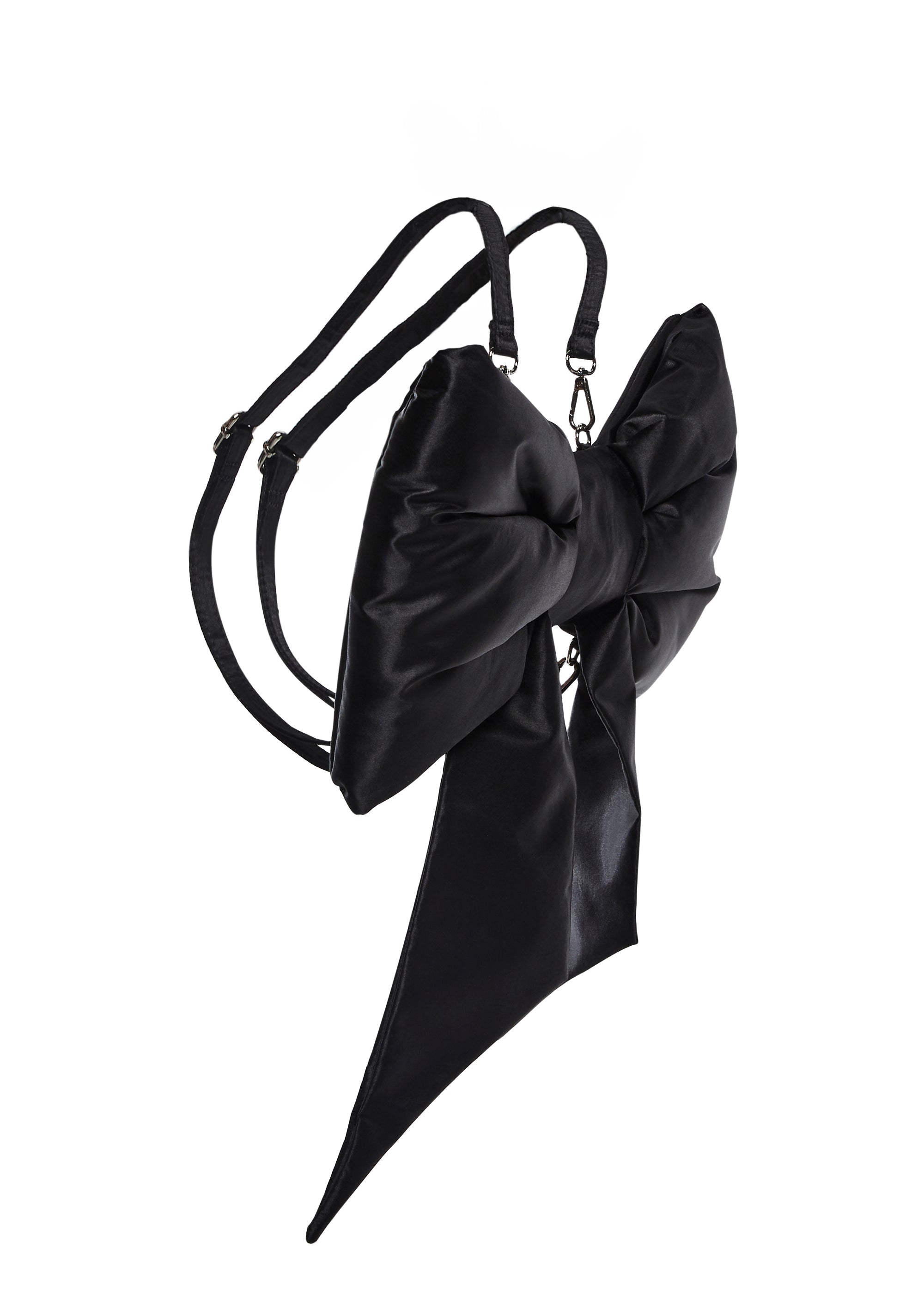 black pink leather bow large backpack purse Large Satin Bow Shaped Mini Backpack Sugar Thrillz