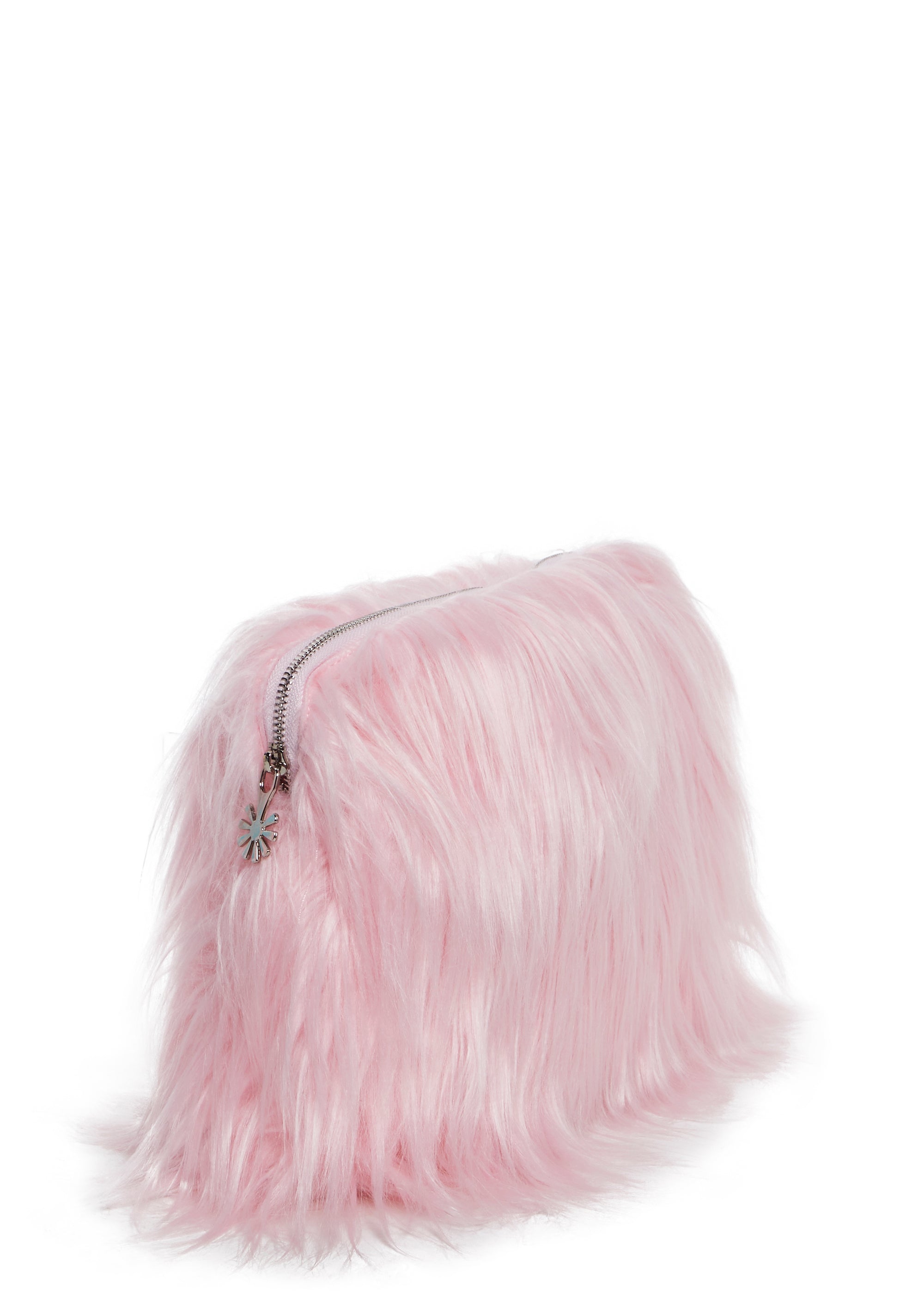 Delia's Elevated Indie Fuzzy Faux Fur Clutch Bag - Pink