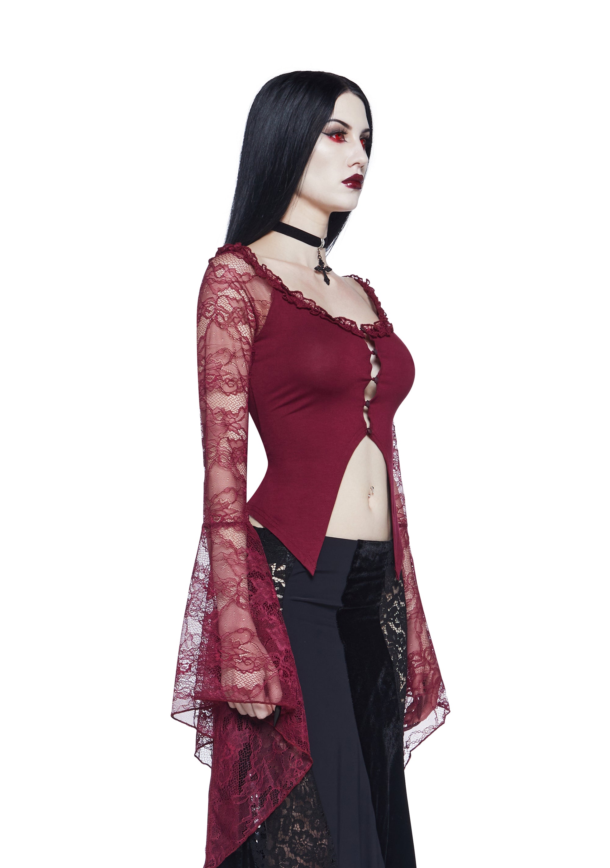My Very Nature Long Sleeve Top - Dark Red