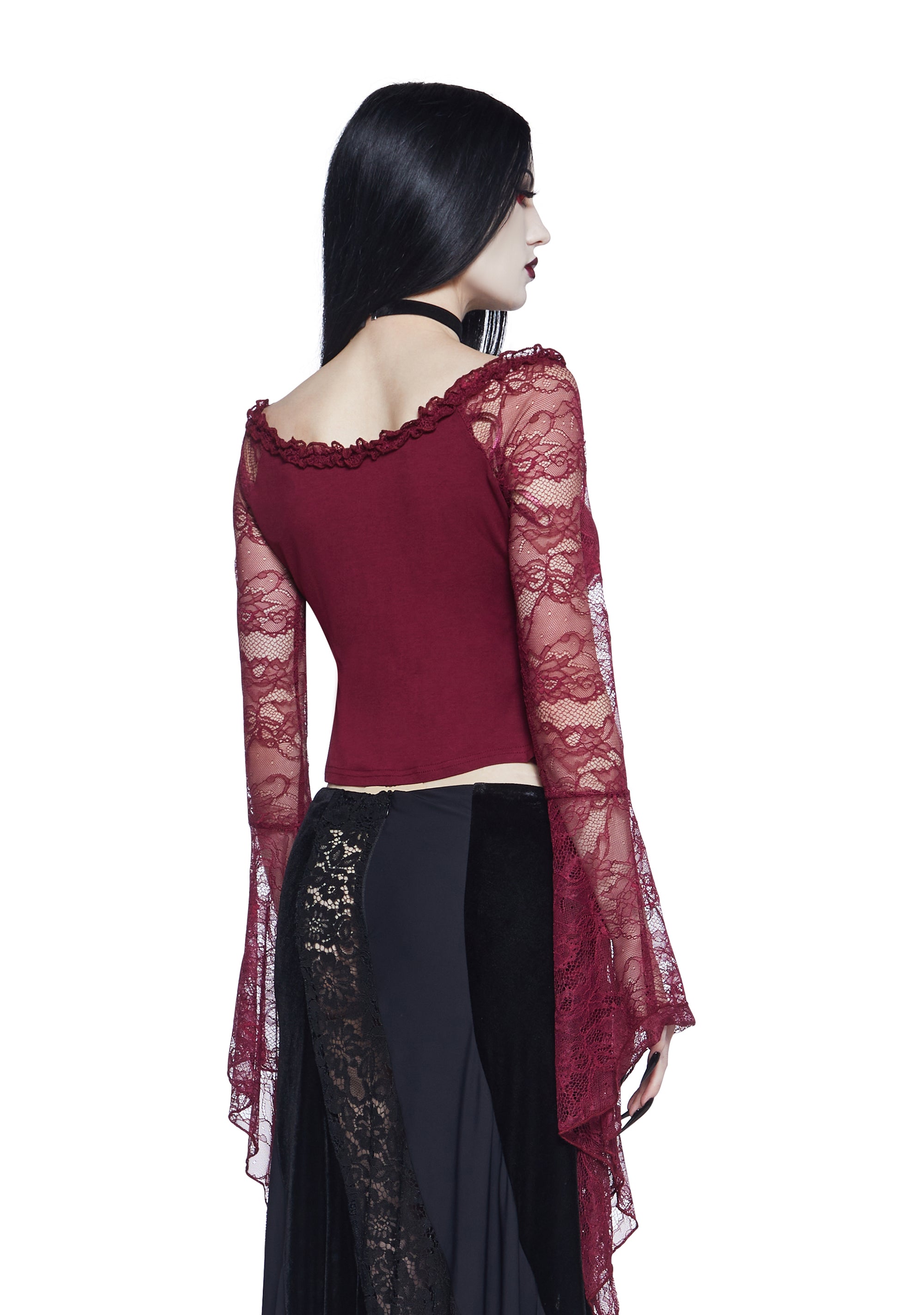 My Very Nature Long Sleeve Top - Dark Red