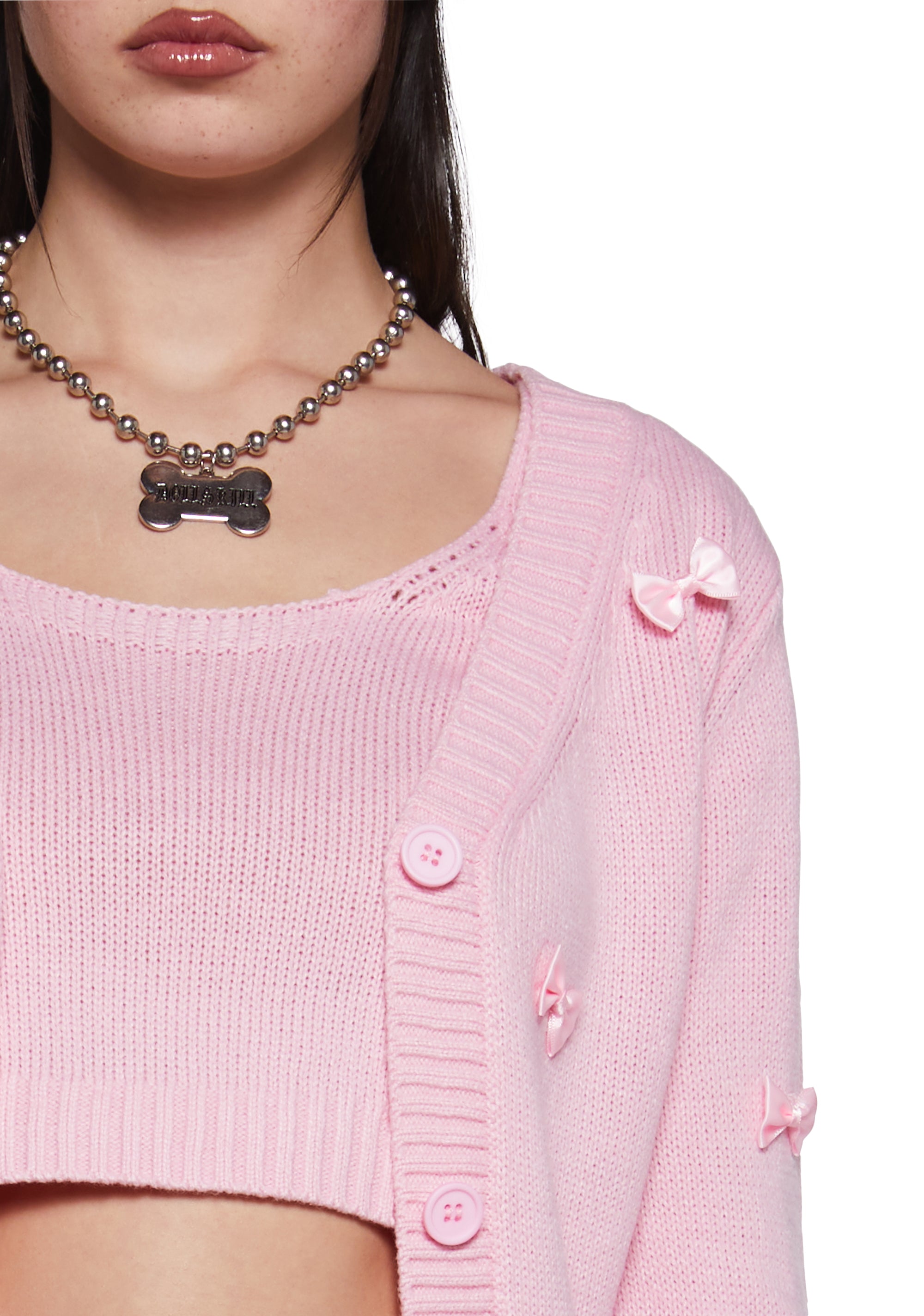Knit Ribbed Cardigan And Tank Set Sugar Thrillz - Pink