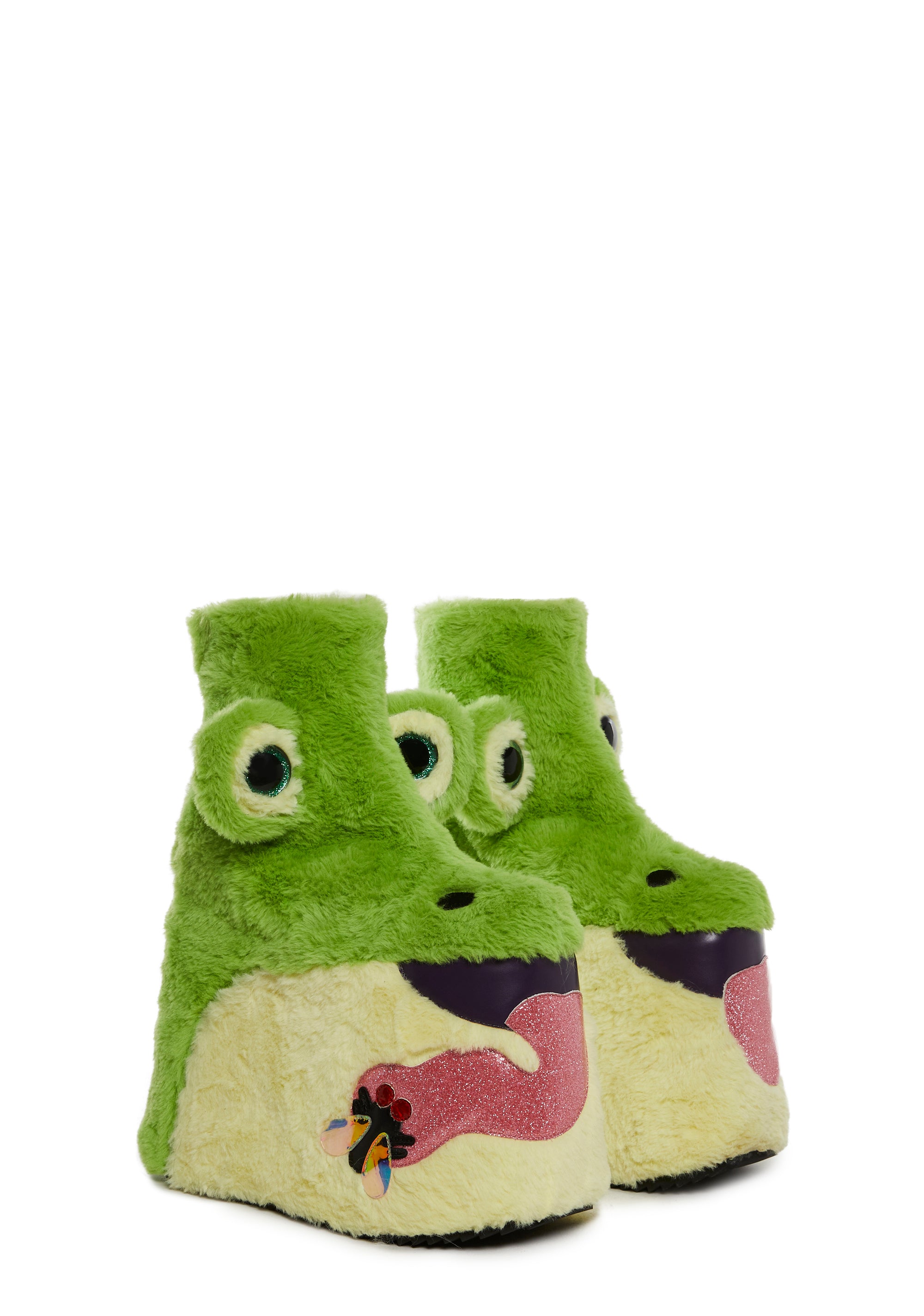 Total Wildlife Platform Booties - Green