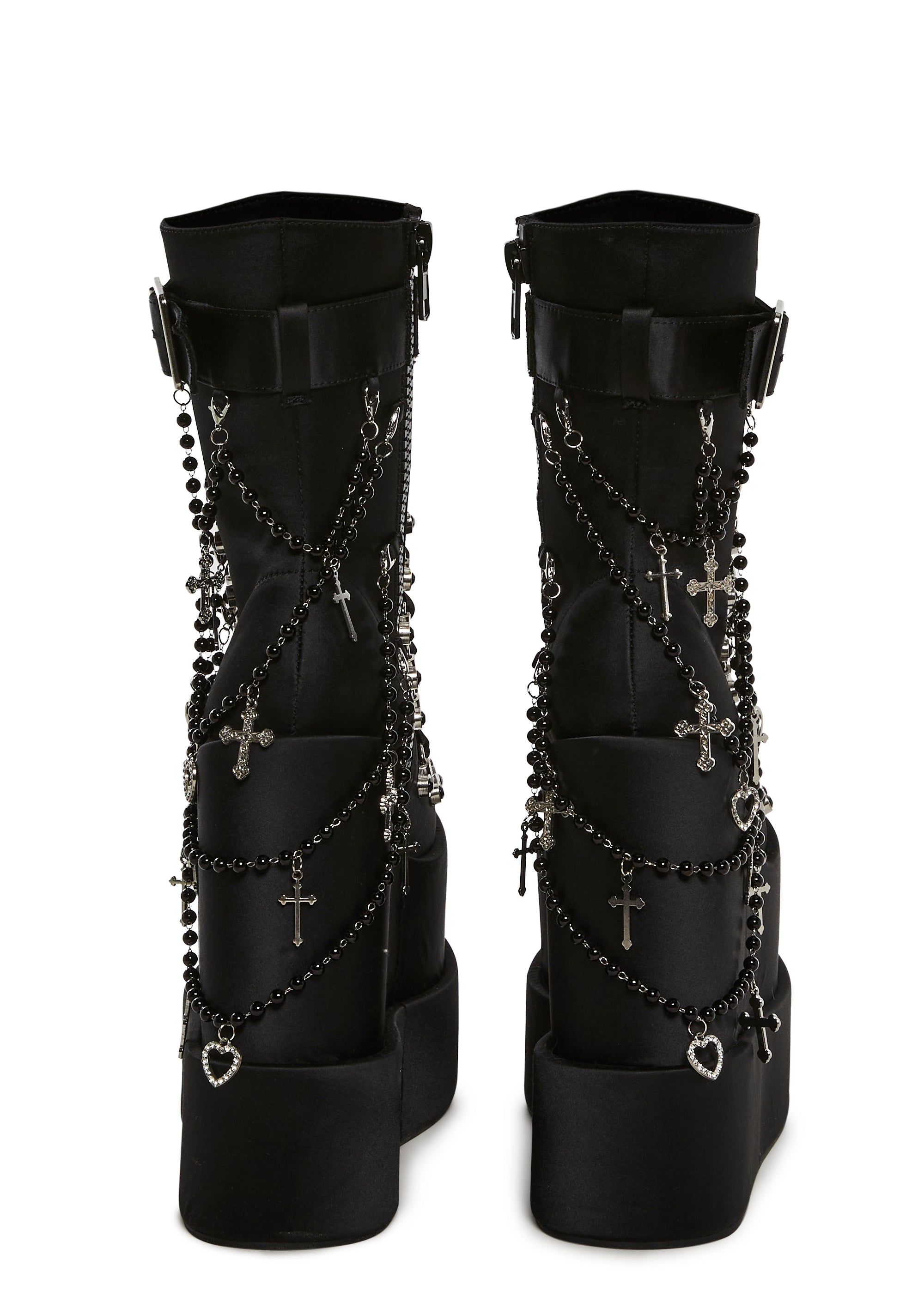 Traitor Holy Revelation Double Stacked Boots Widow - Black