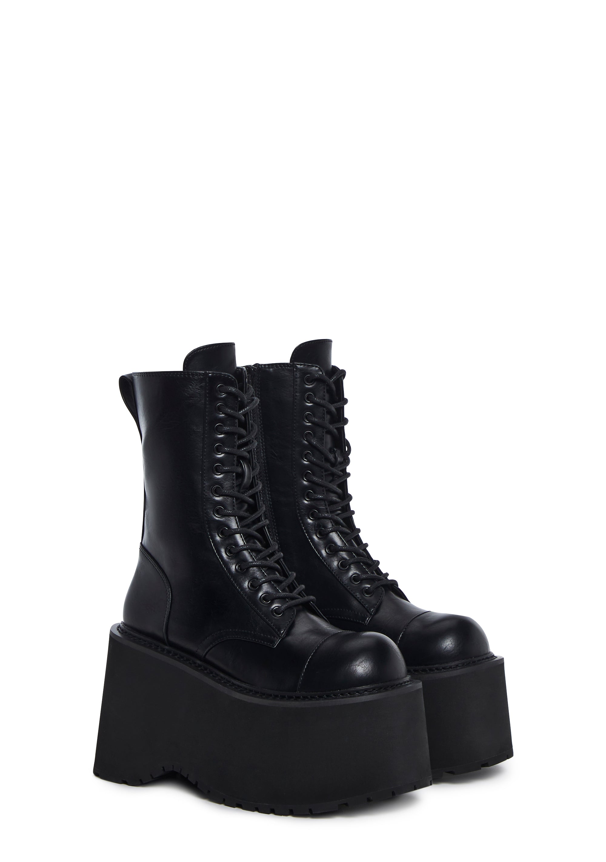 Current Mood Punk Treaded Platform Soles With Lace Up And