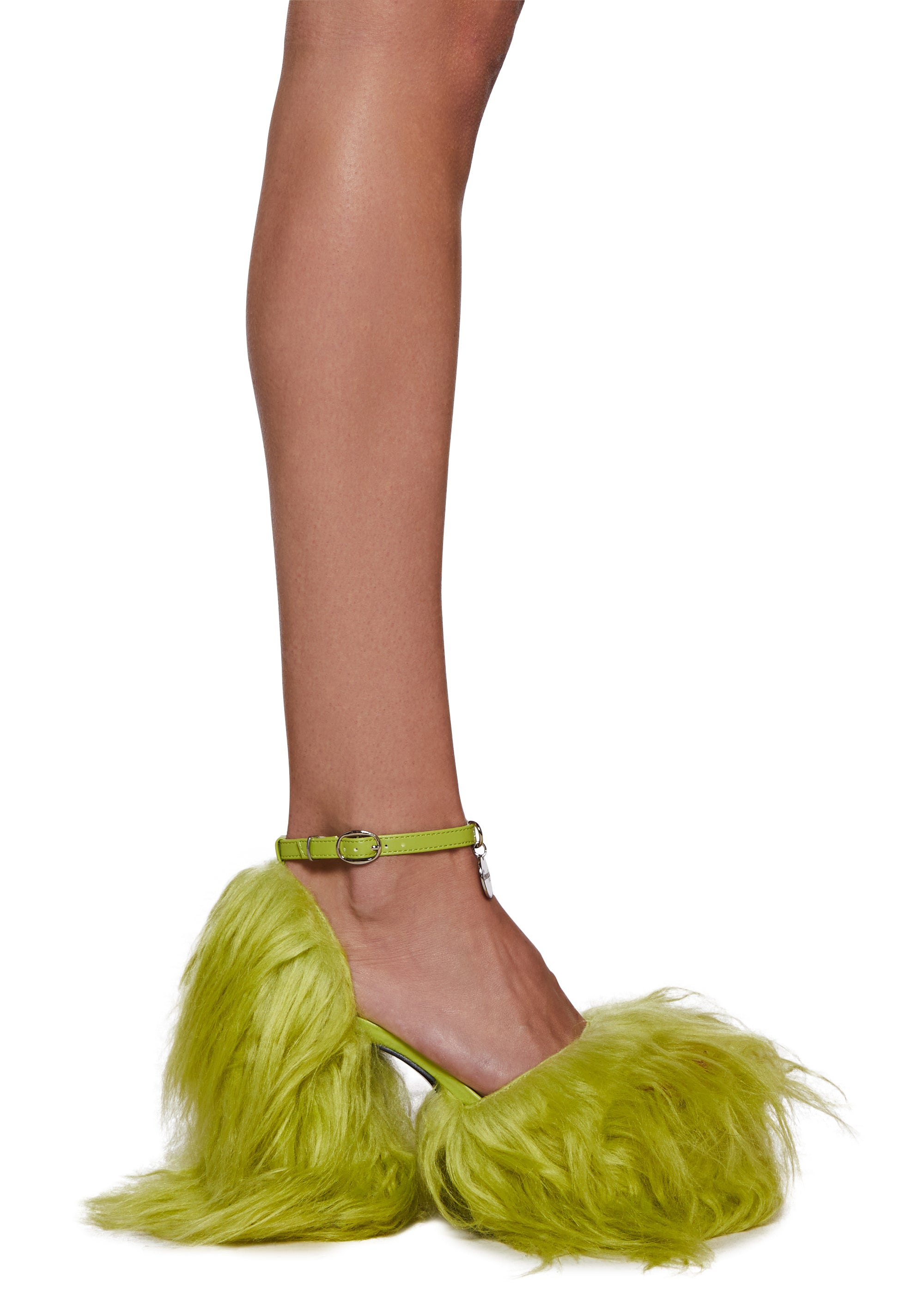Your Pet Fuzzy Faux Fur Platform Heels