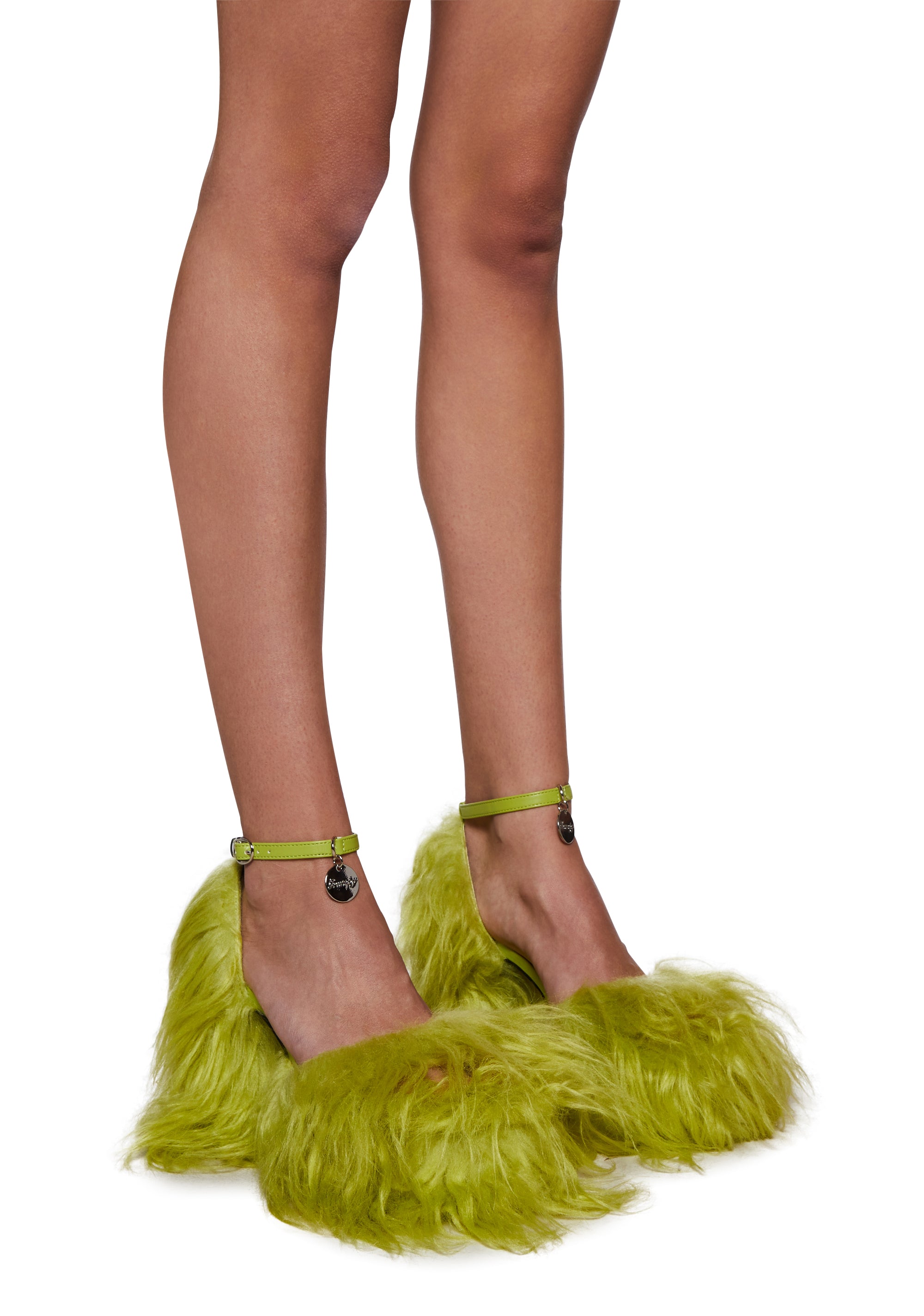 Your Pet Fuzzy Faux Fur Platform Heels