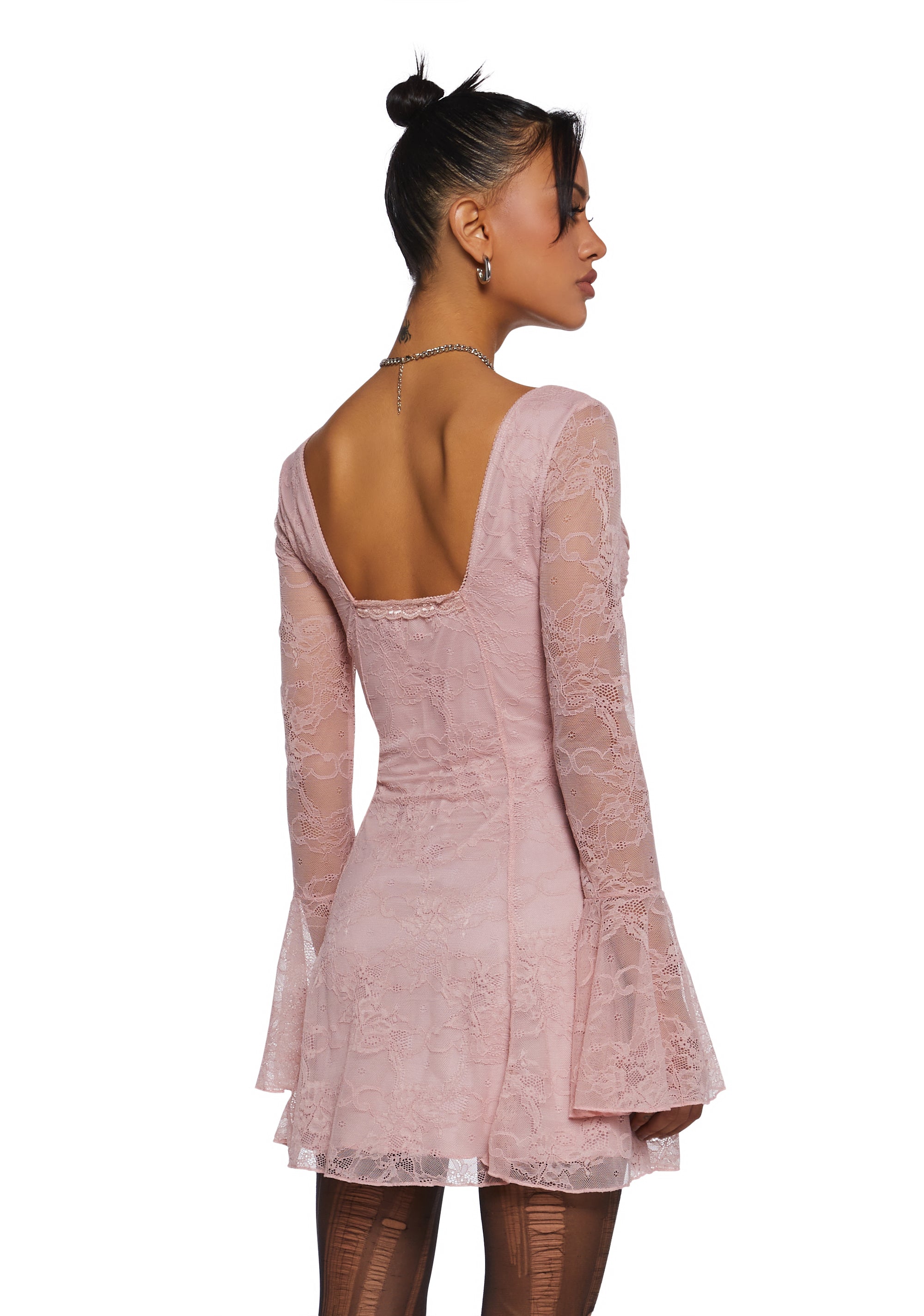 ワンピース balloon lace mini dress silent and ワンピース silent and balloon lace mini dress S balloon lace