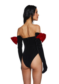 Holiday Heart Bodysuit And Gloves Set