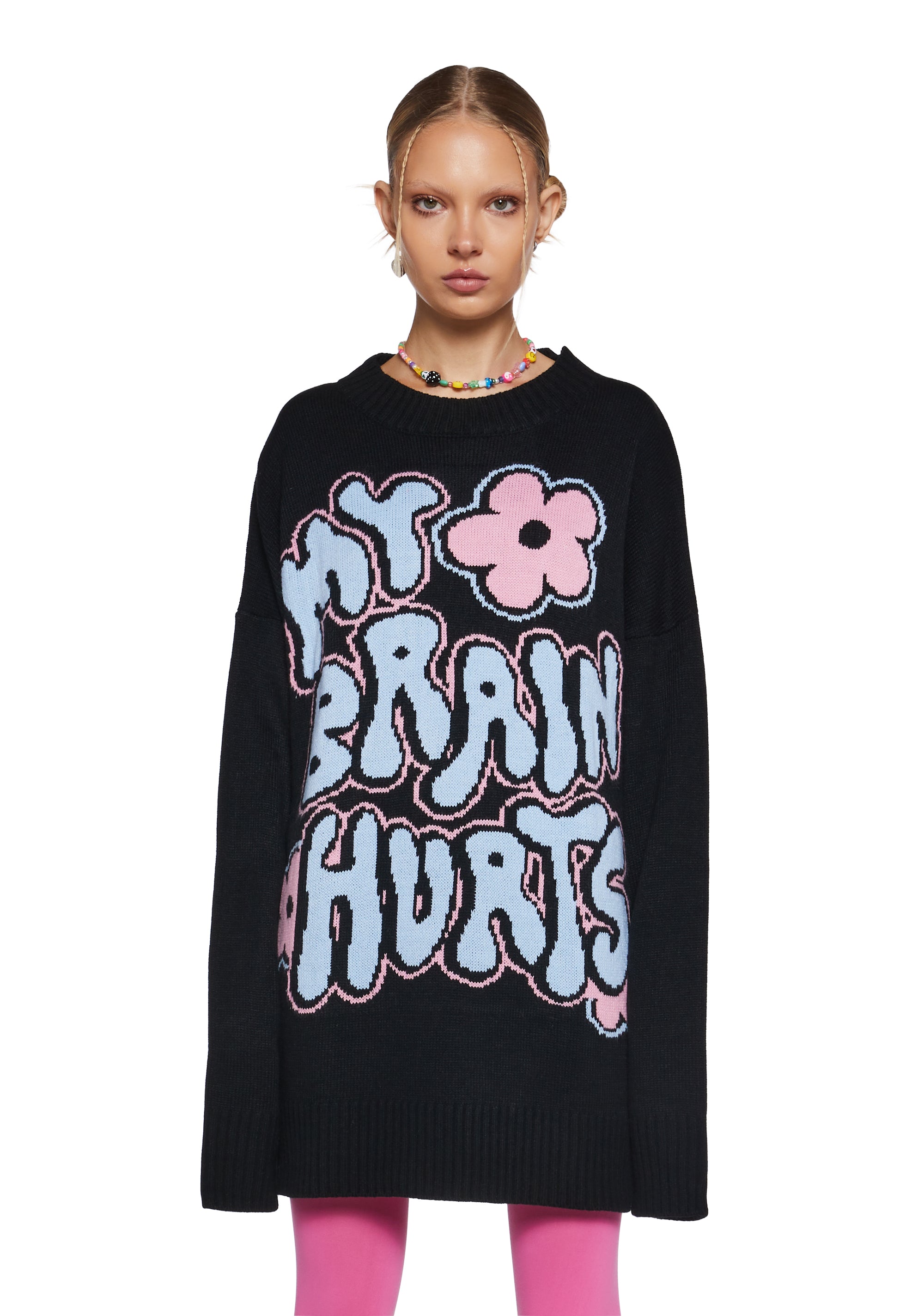 My Brain Hurts Intarsia Sweater
