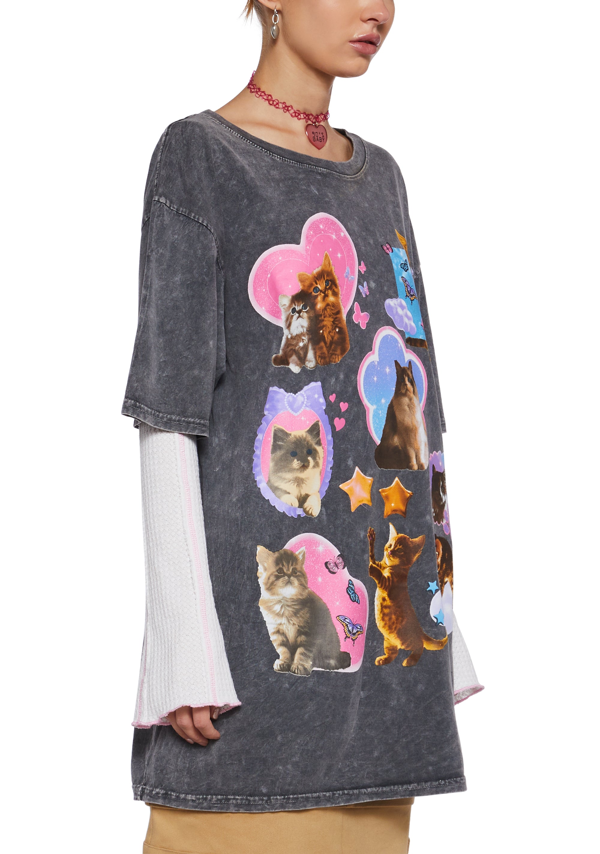 Cat Fan Oversized Tee