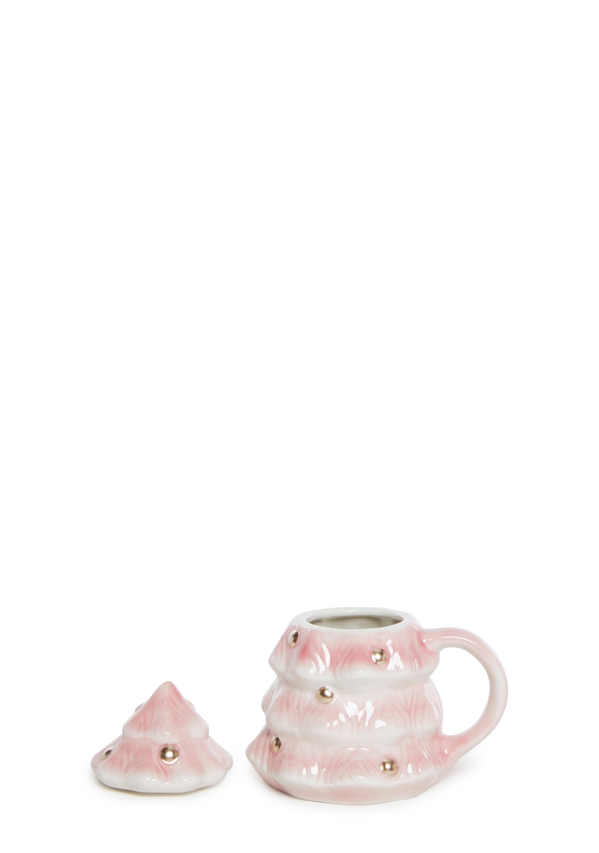 Christmas Tree Lidded Ceramic Mug