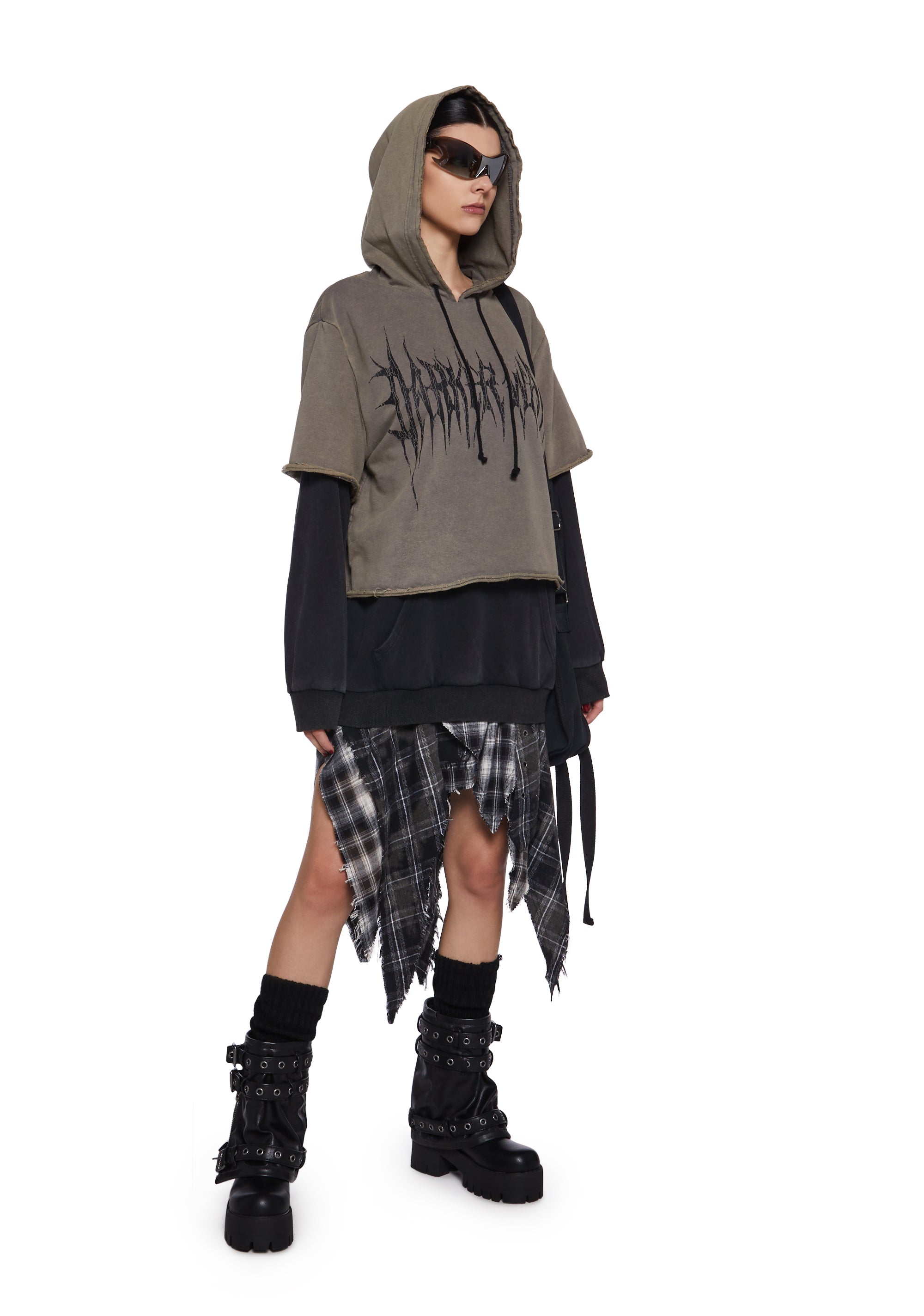 Warp Layered Pullover Hoodie