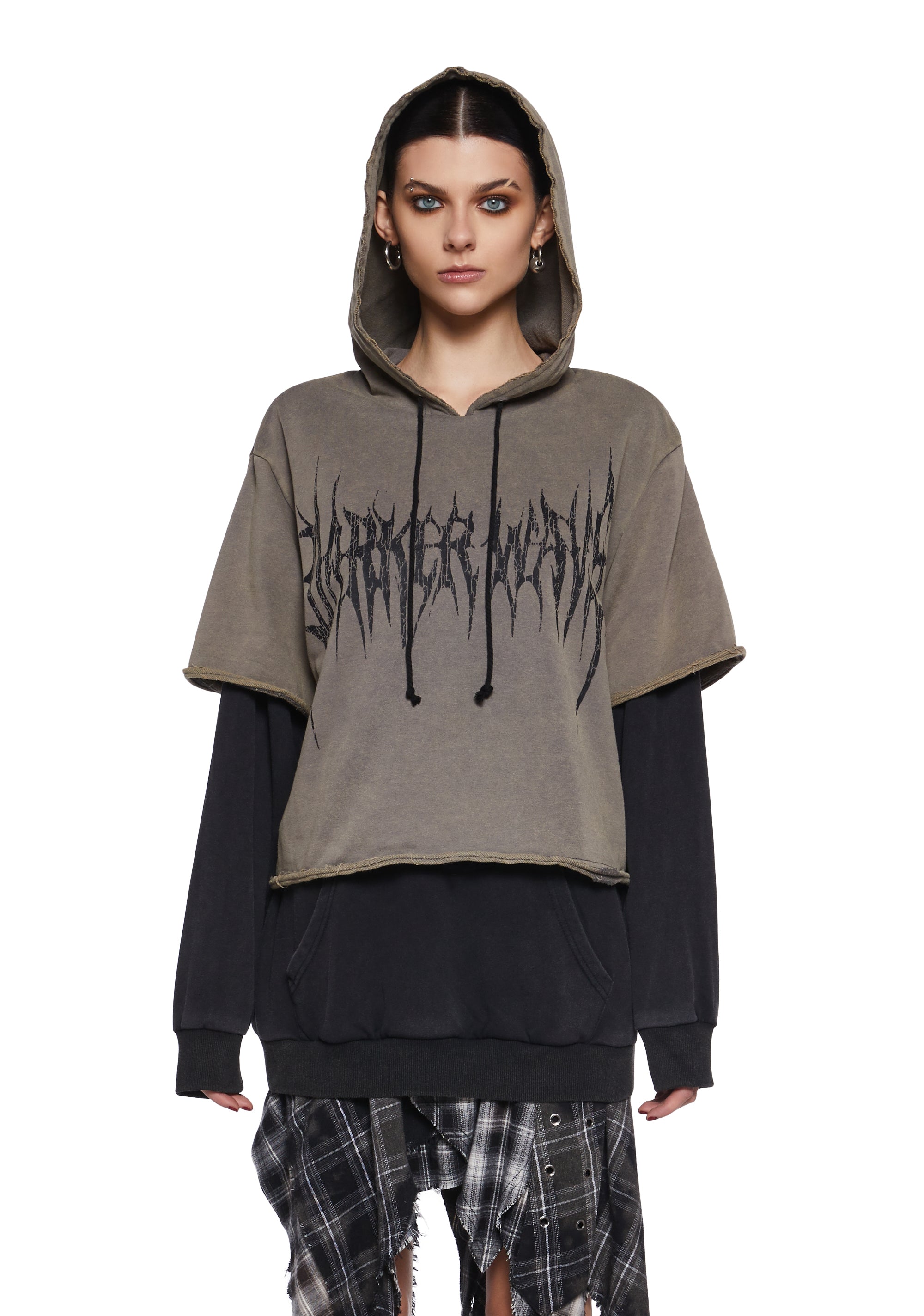 Warp Layered Pullover Hoodie