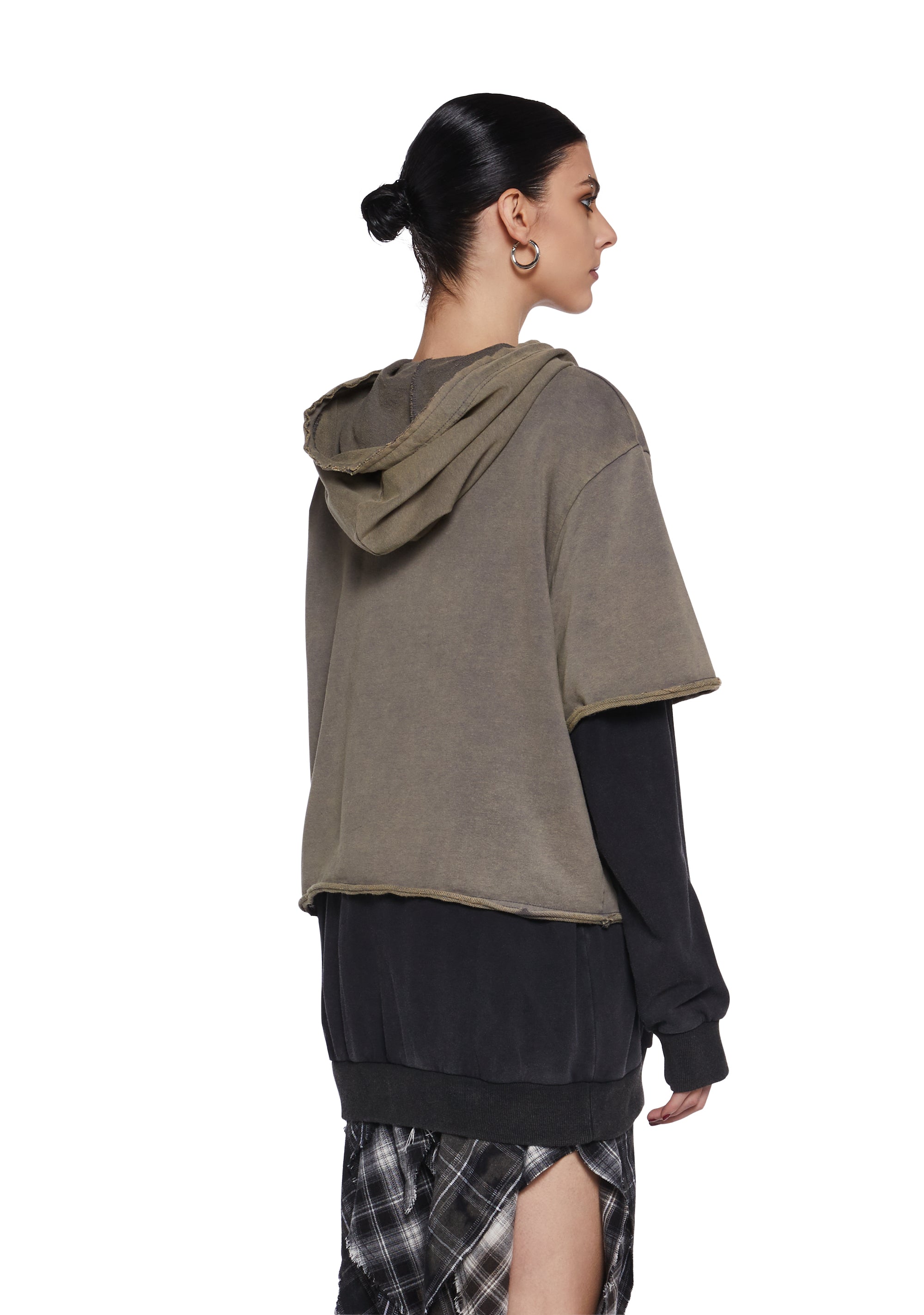Warp Layered Pullover Hoodie
