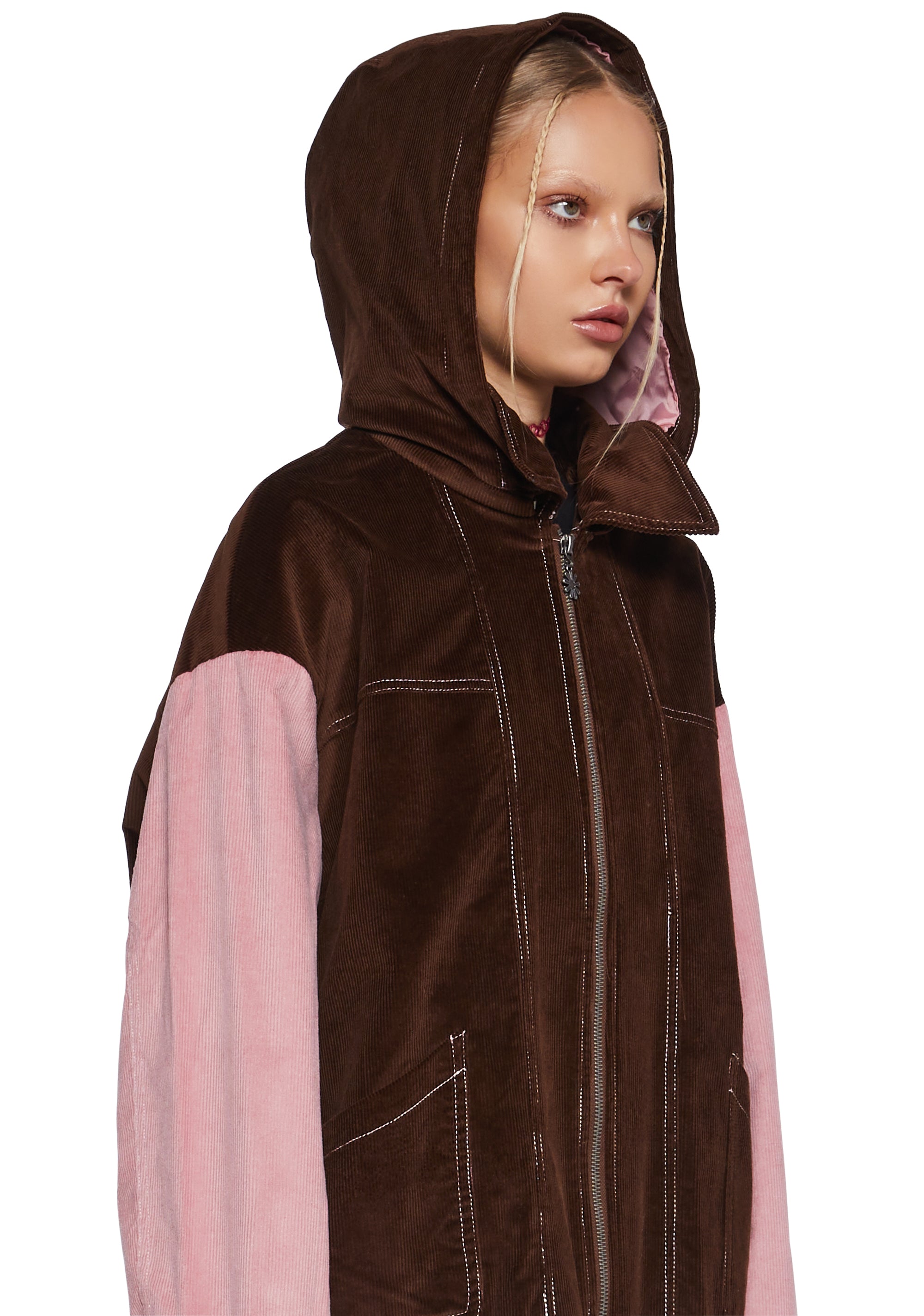 ★DIMITRI BLACK★ 2WAY Essential Corduroy Hood Zip-up Brown Sfa4a8b04e3e34dbc931a8b1e5cff6