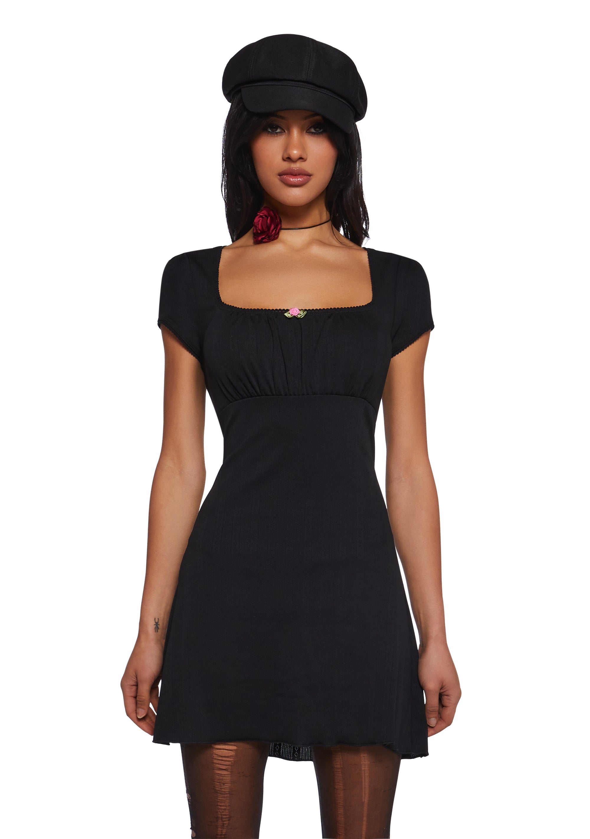 black dress from pretty woman Gothic Sequin with Asymmetrical Neckline Available In Plus Sizes Delia's Stretchy Pointelle Lace Rosebud