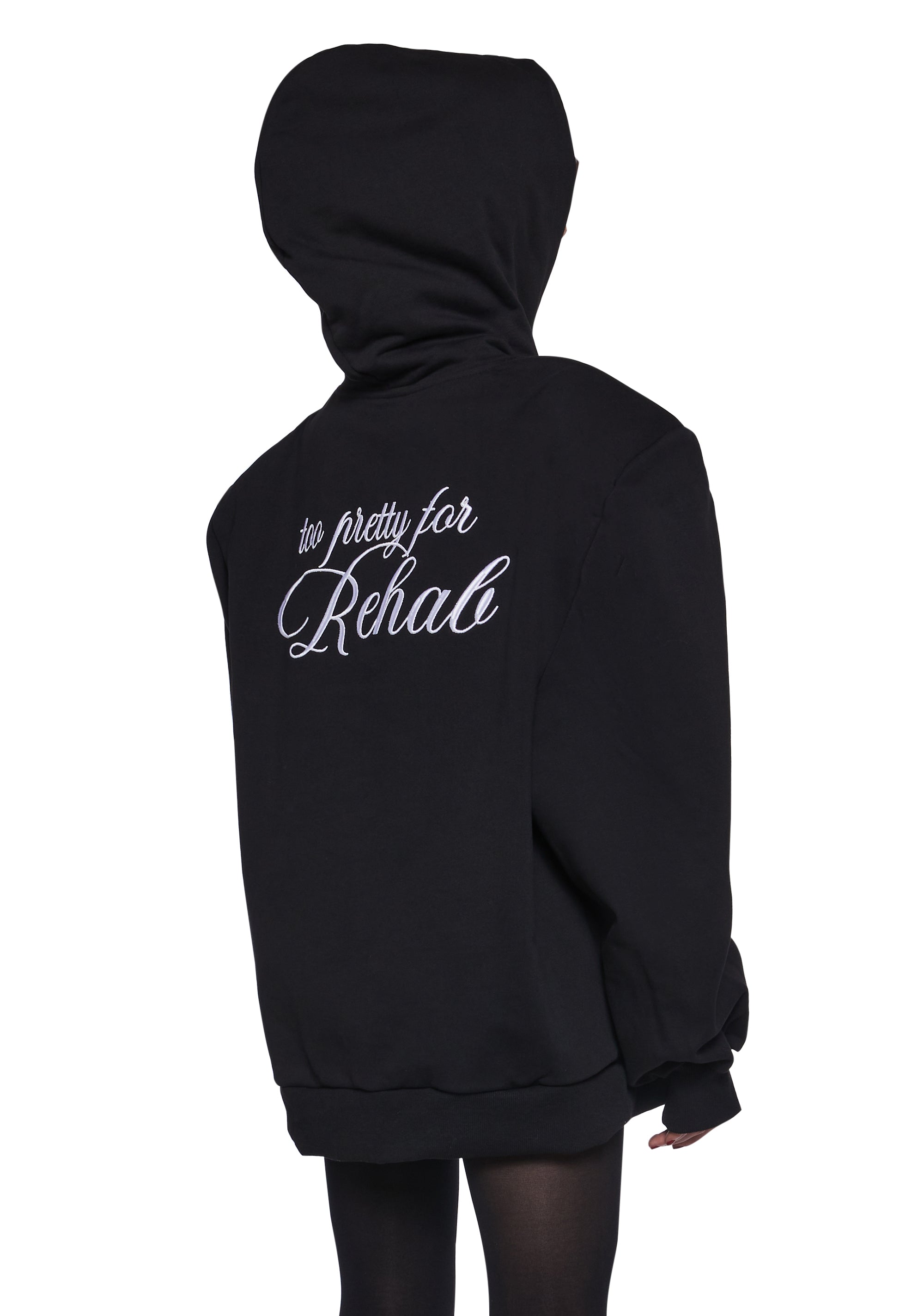 Namilia Too Pretty For Rehab Hoodie Womens - Black – Dolls Kill