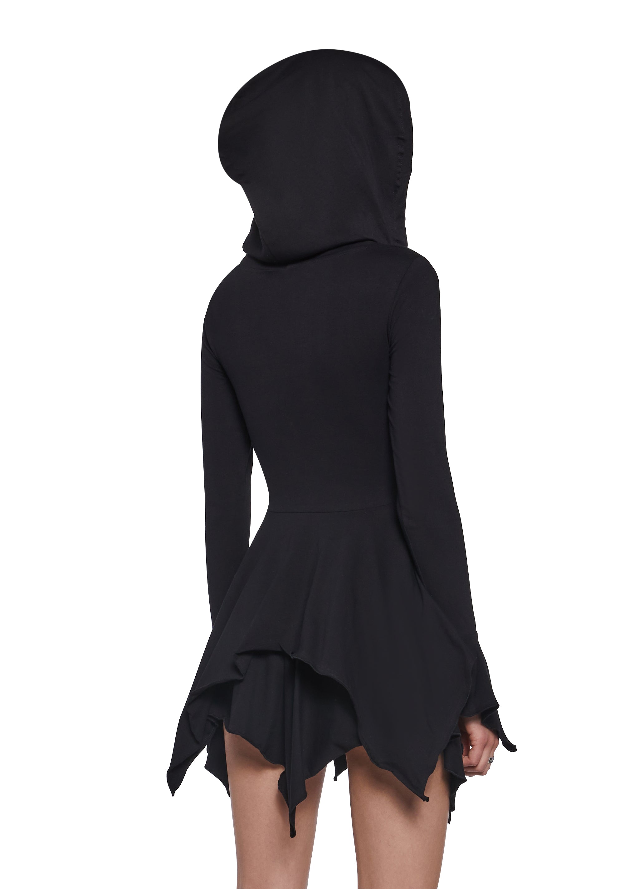 F Is For Fairies® Hooded Mini Dress - Black