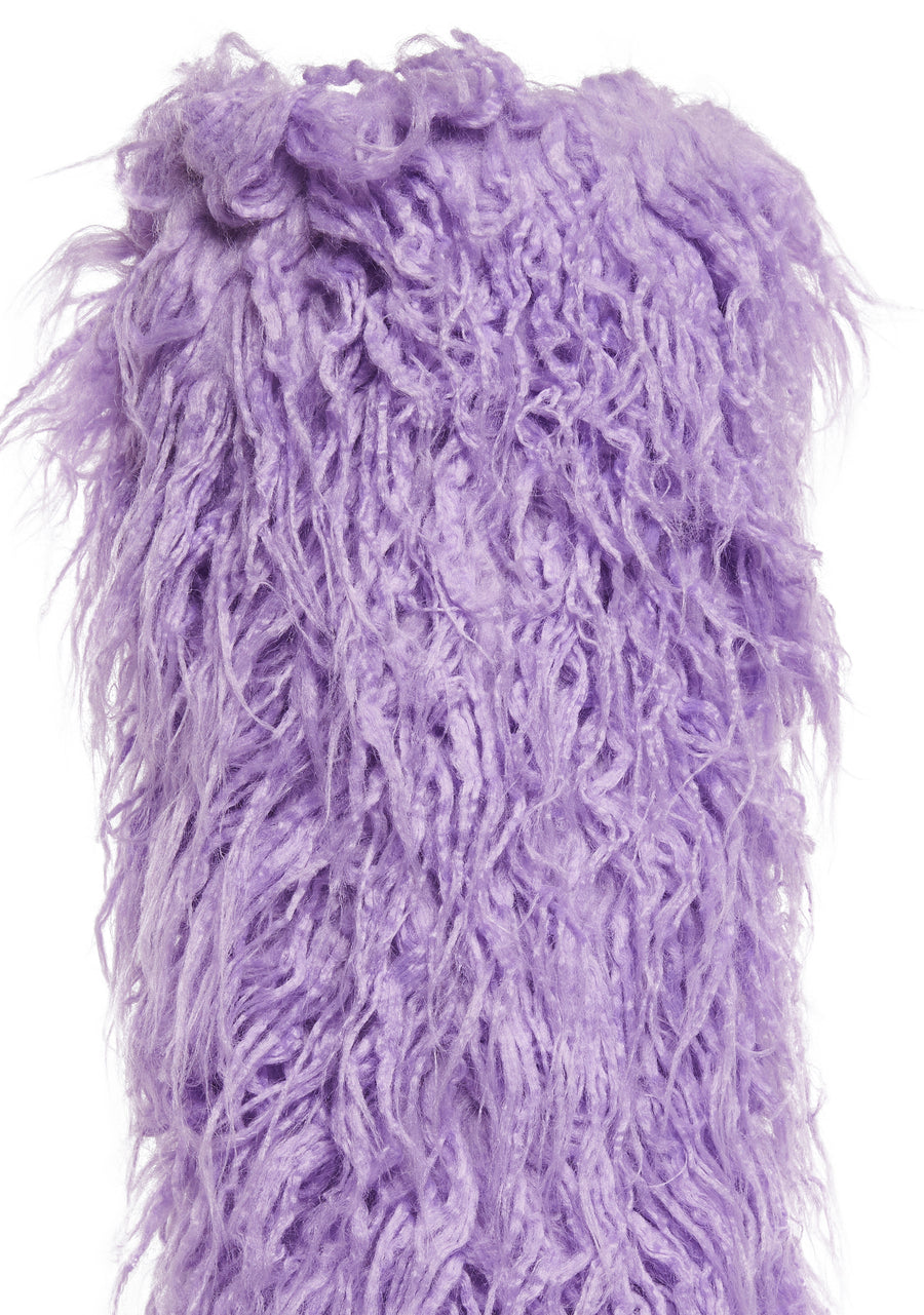 Liquid Rhythm Faux Fur Boots - Purple - alternate