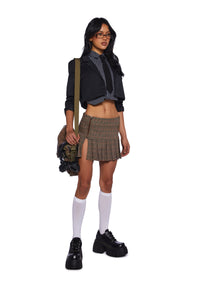 Collegiate Affairs Plaid Mini Skirt