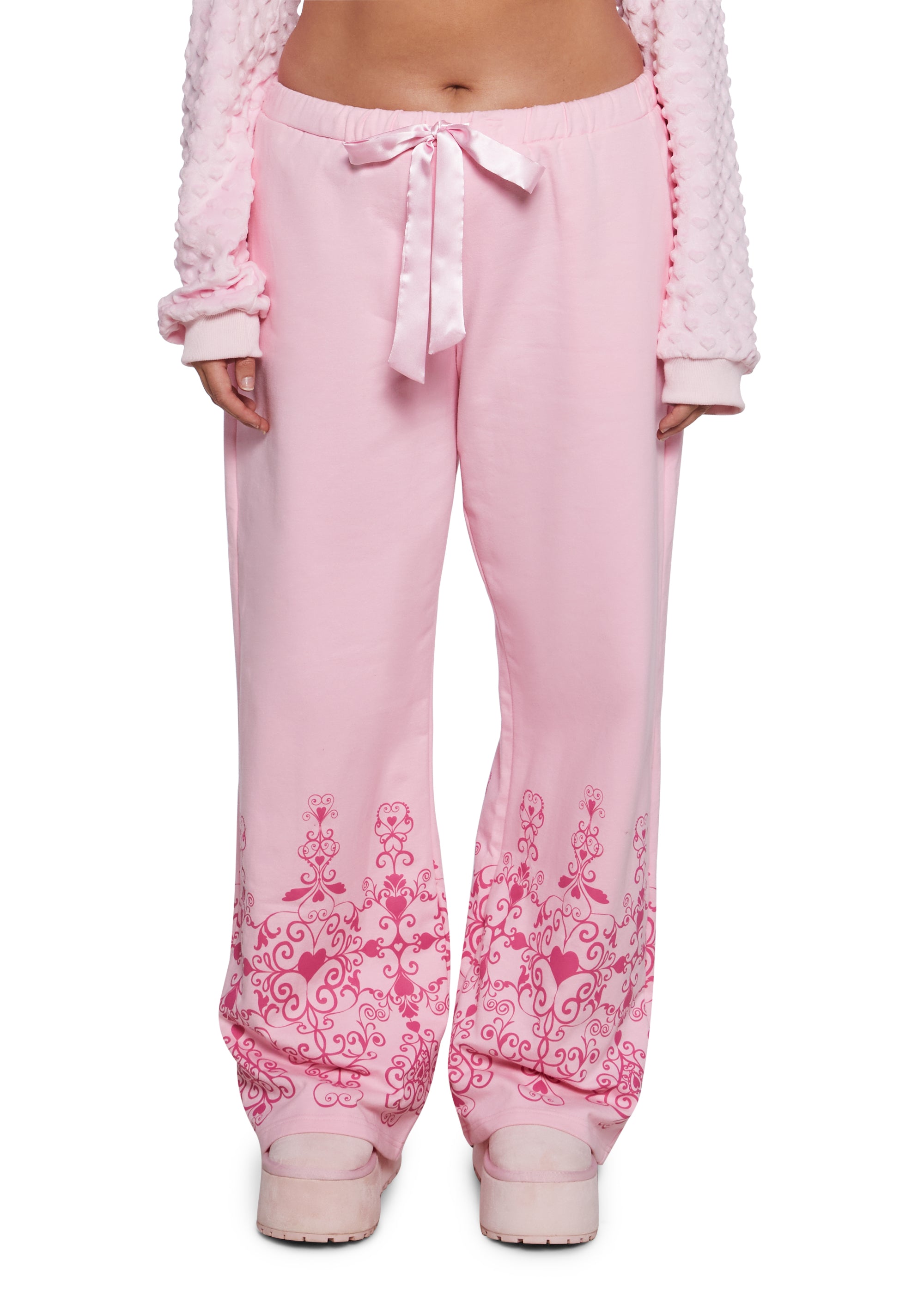 THEREDTHREAD Burlesque Print Sweat Pants