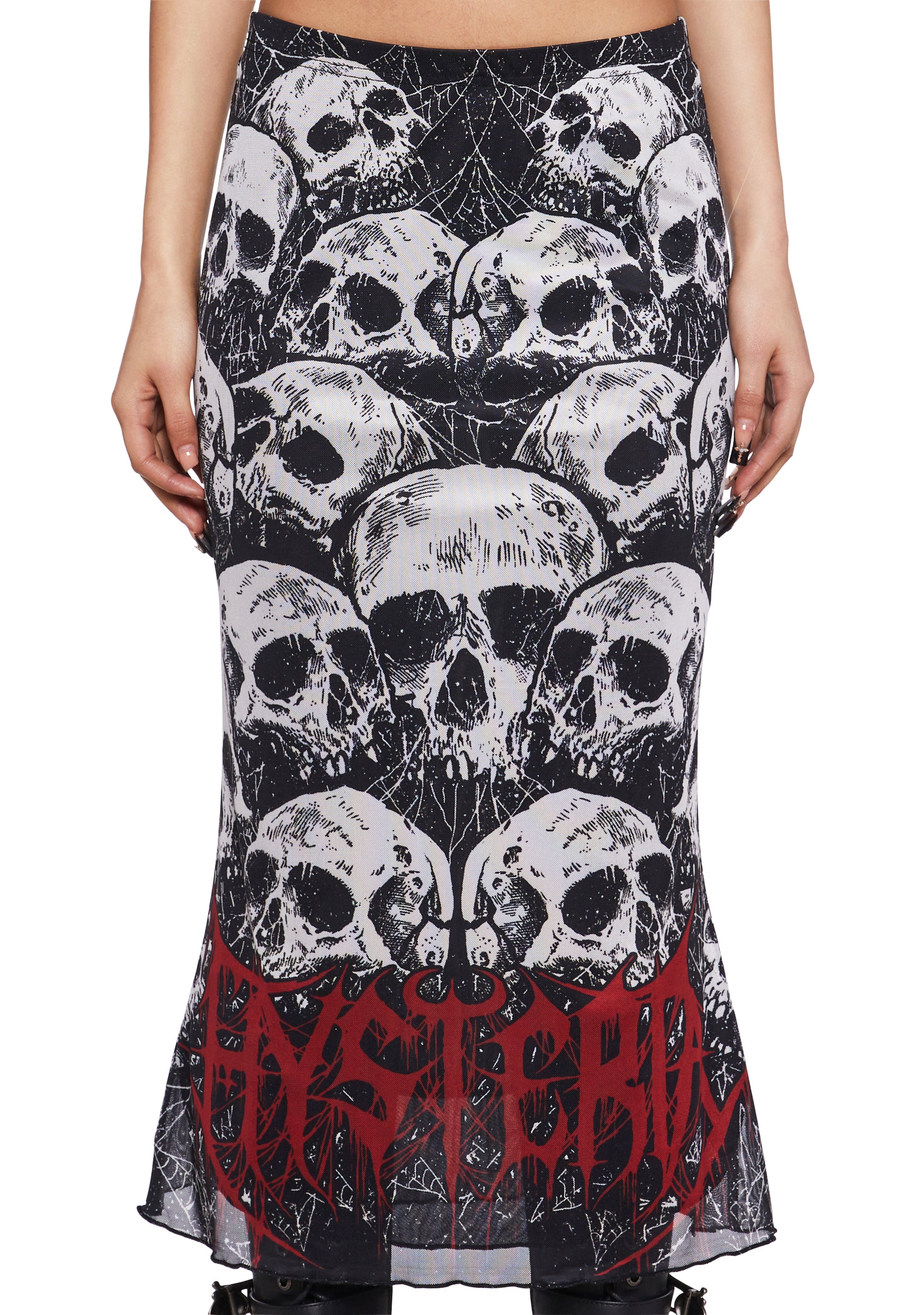Goth Hysteria Midi Skirt