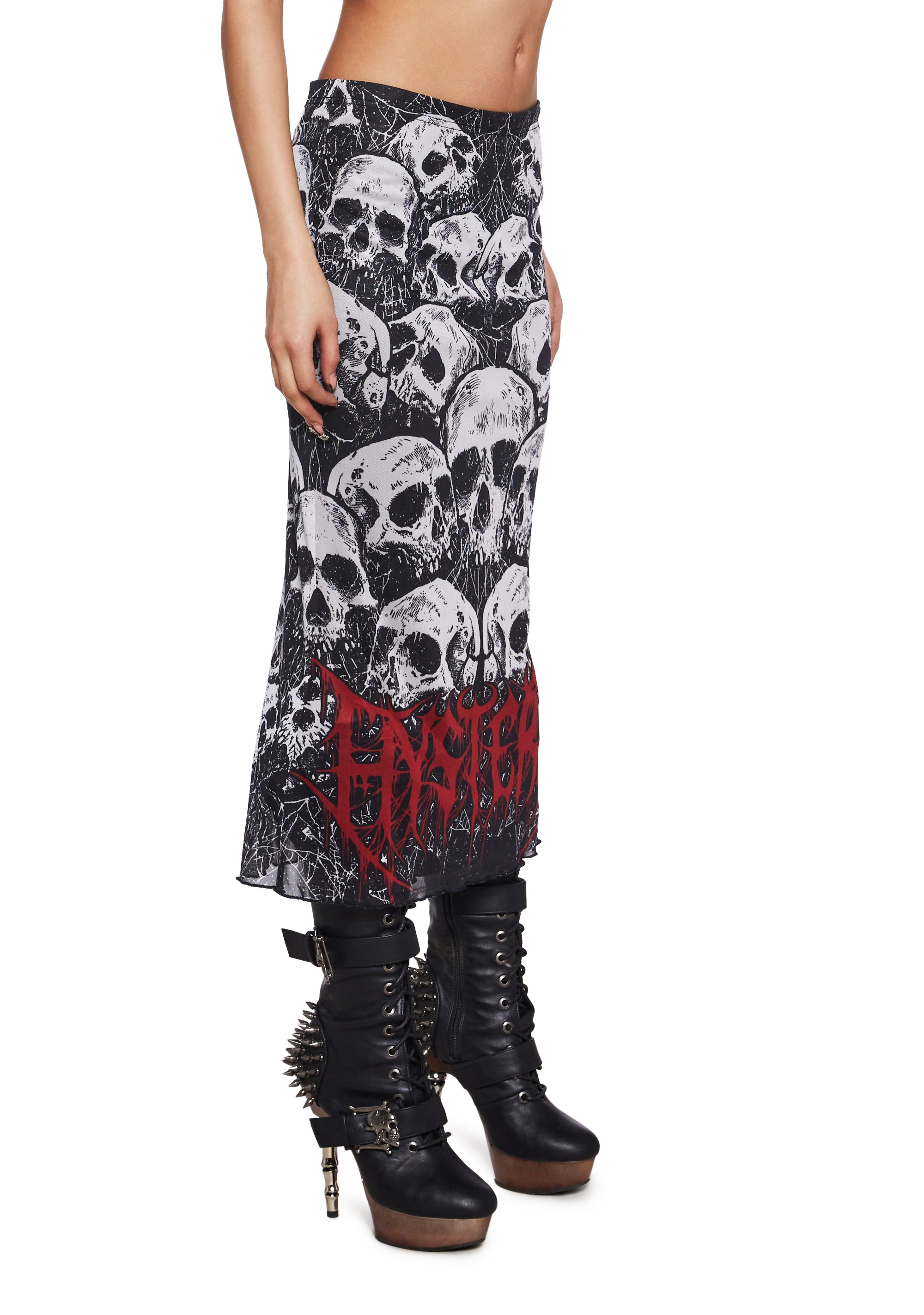 Goth Hysteria Midi Skirt