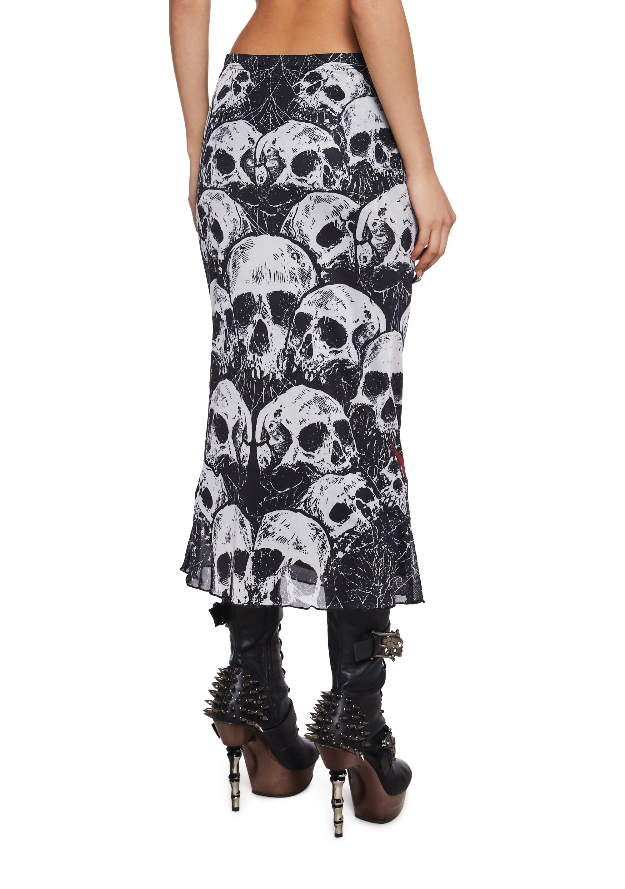 Goth Hysteria Midi Skirt
