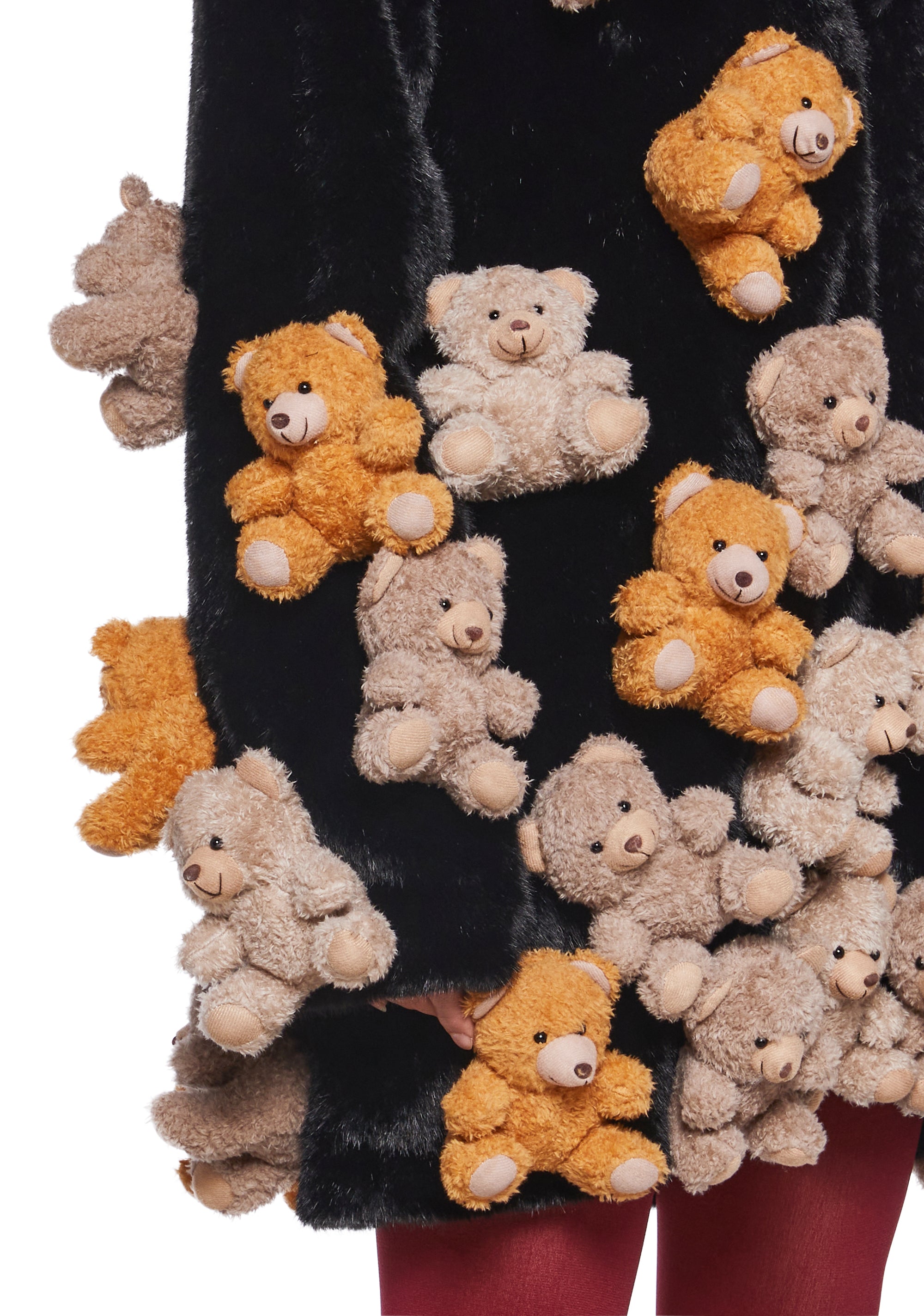 Faux Fur Teddy Bear Plushie Coat Delia's - Multi – Dolls Kill