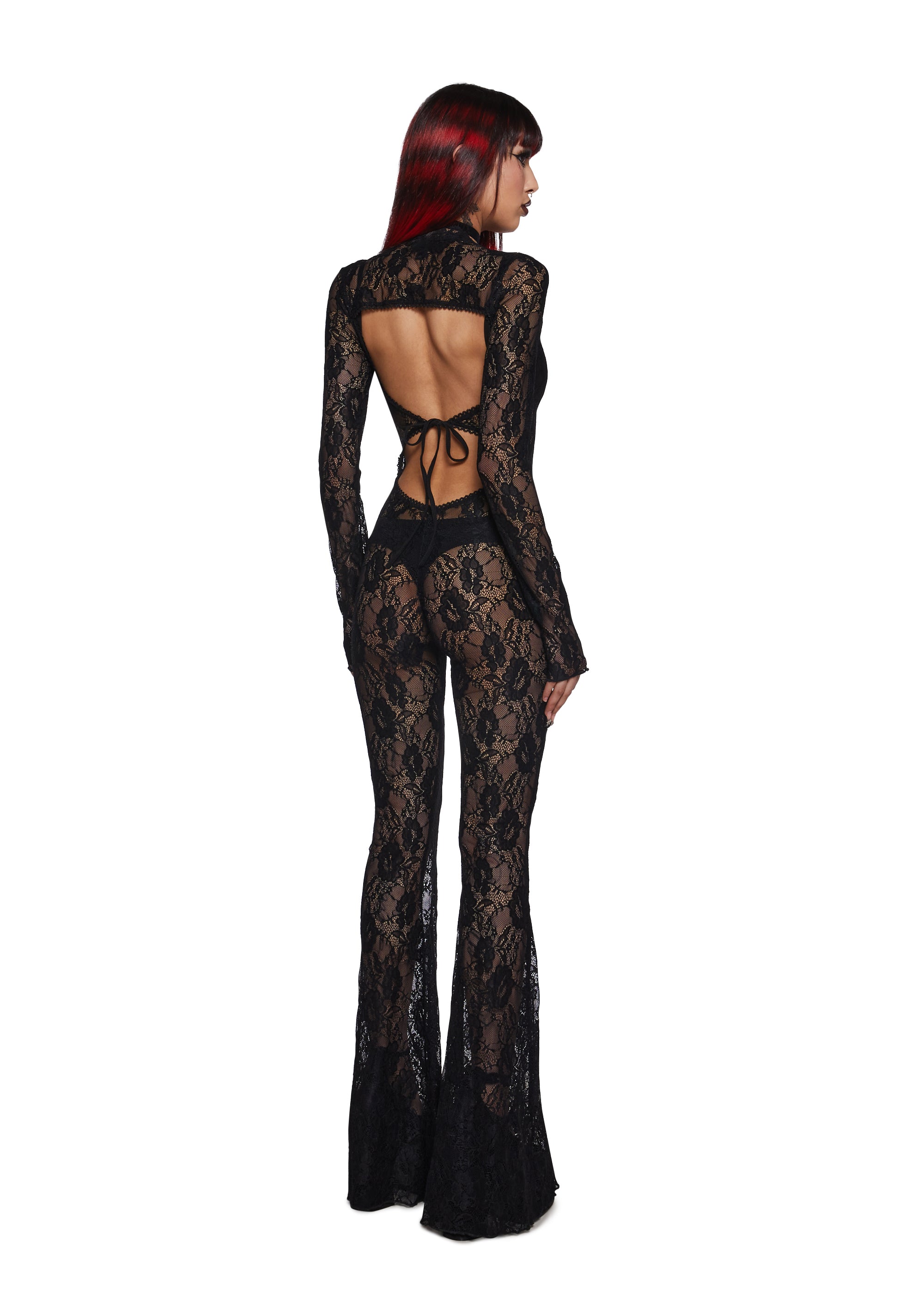 Enraptured Nightfall Lace Jumpsuit