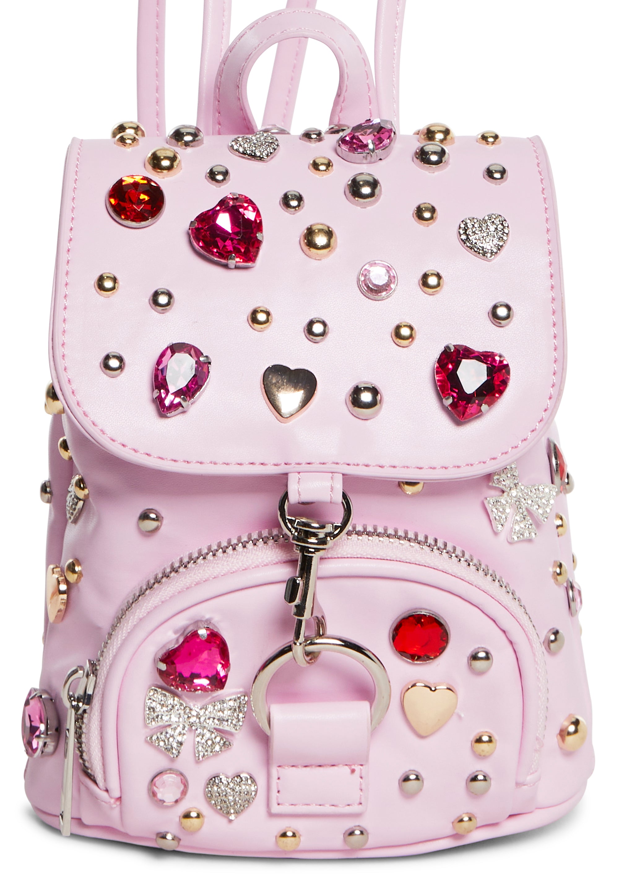 carol mini backpack with central zip in pink Lorman Sling - Cotton Theme Parks Claire's Club Kids Mini Backpack,