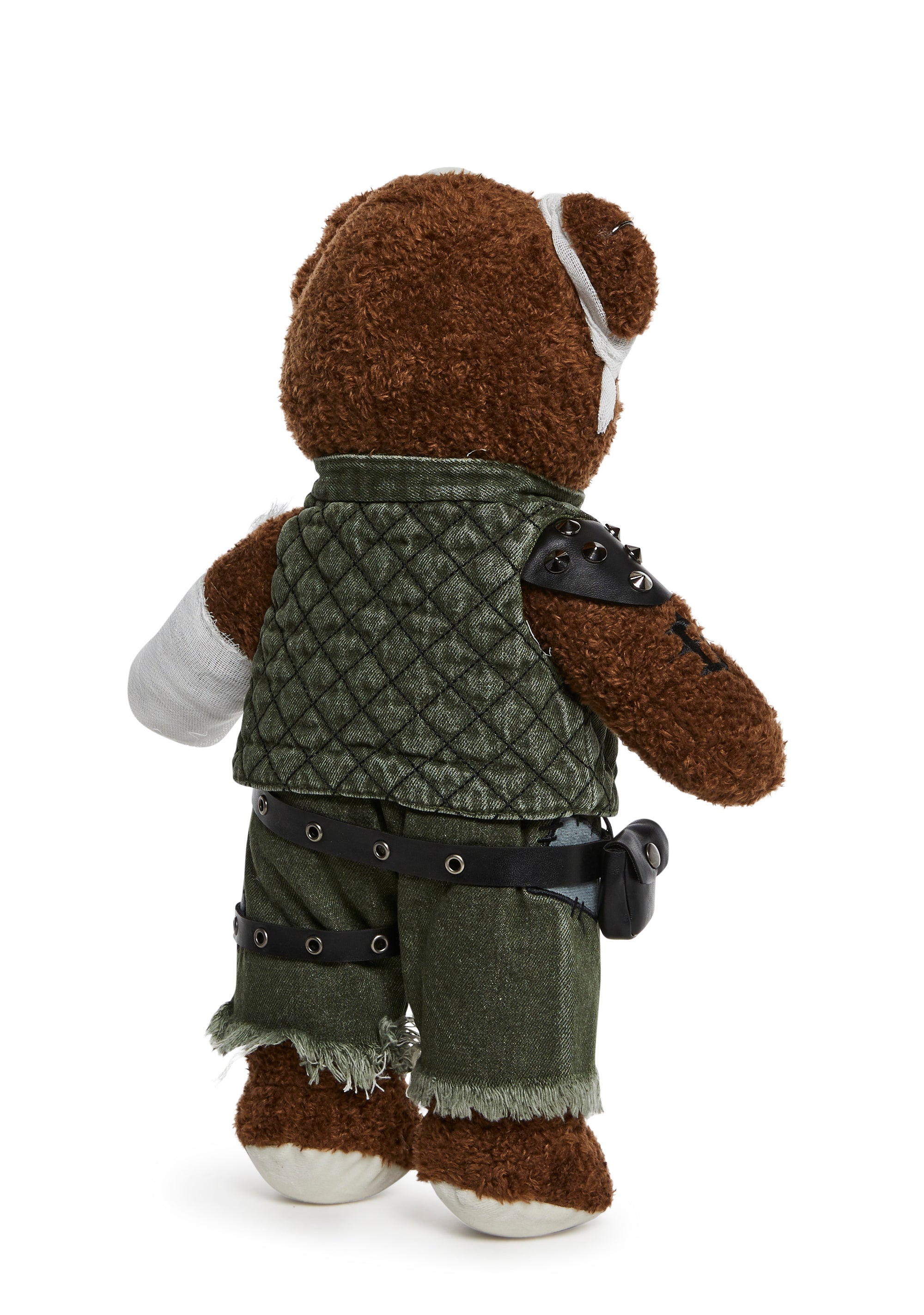 Bandaged Teddy Bear Shaped Plushie Darker Wavs - Multi – Dolls Kill