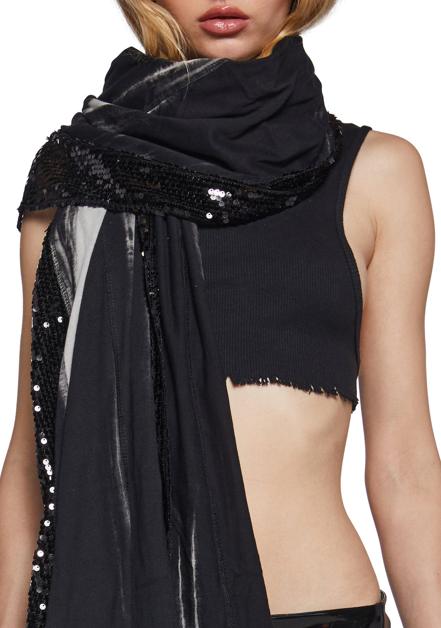 Clear Curiosity Scarf - Black - alternate