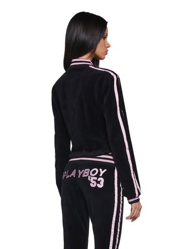 Leisurely Yours Velour Track Jacket