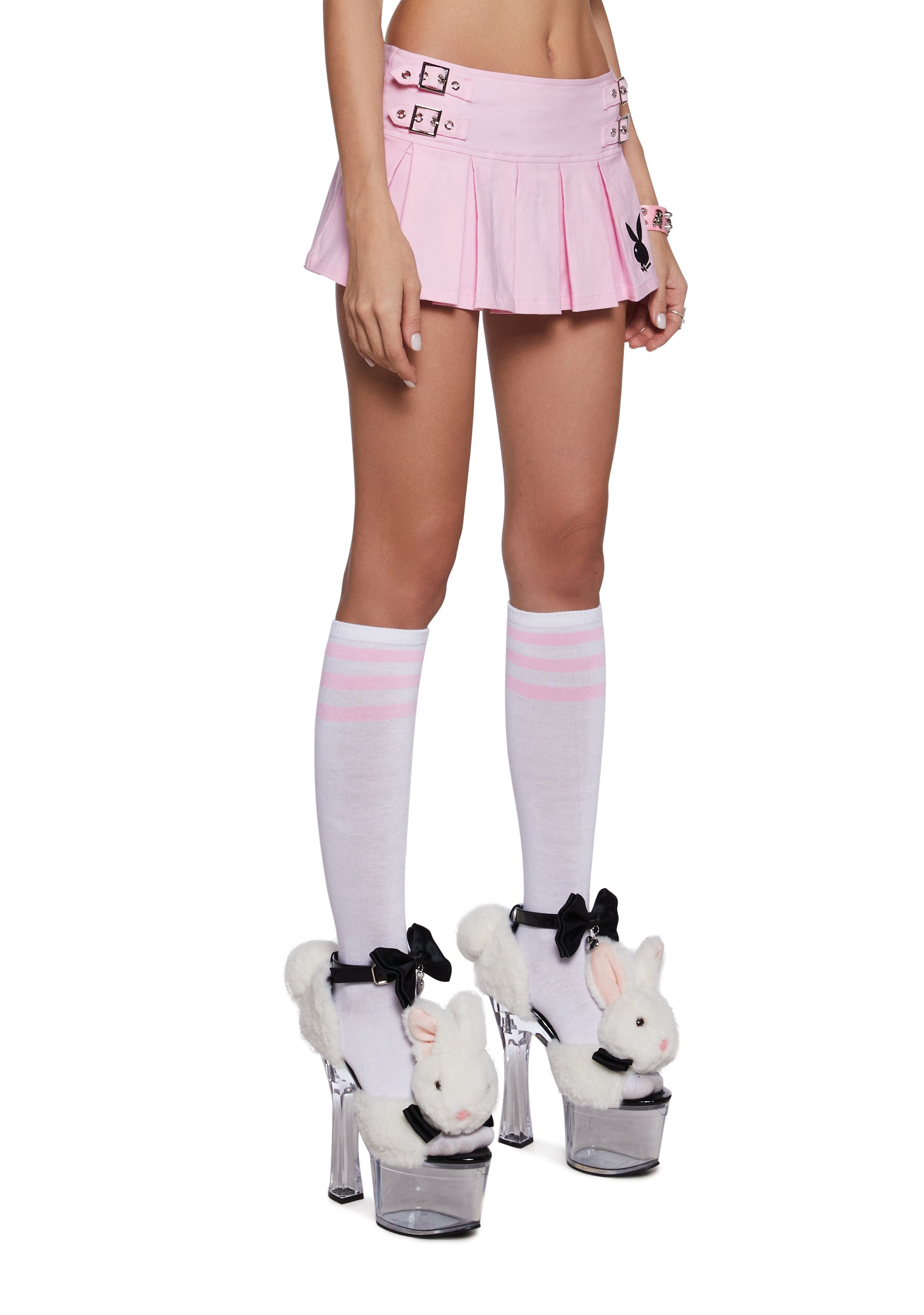 Playful Pinup Pleated Mini Skirt