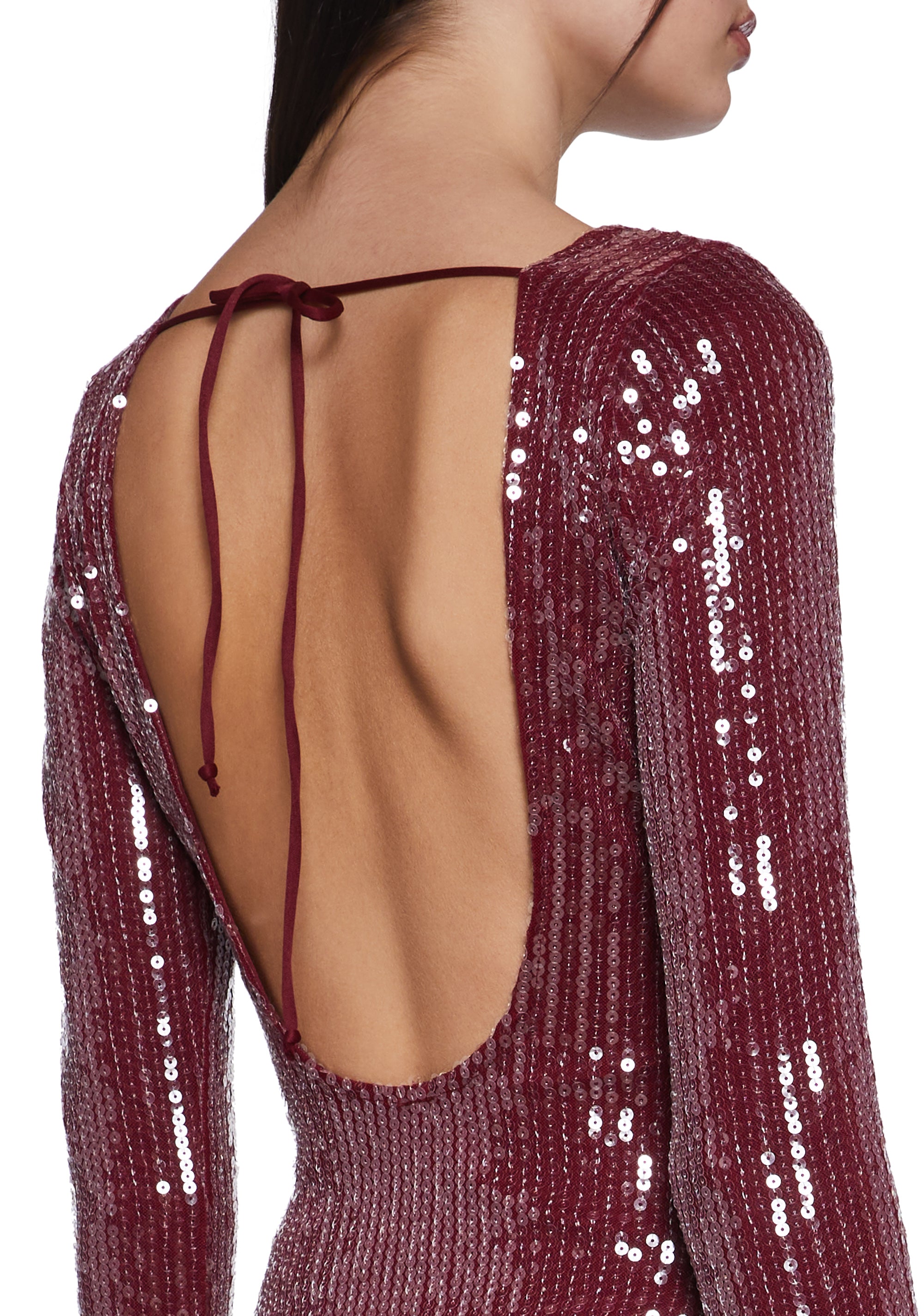 motel red sequin dress Maroon Red Sequin Mini Dress