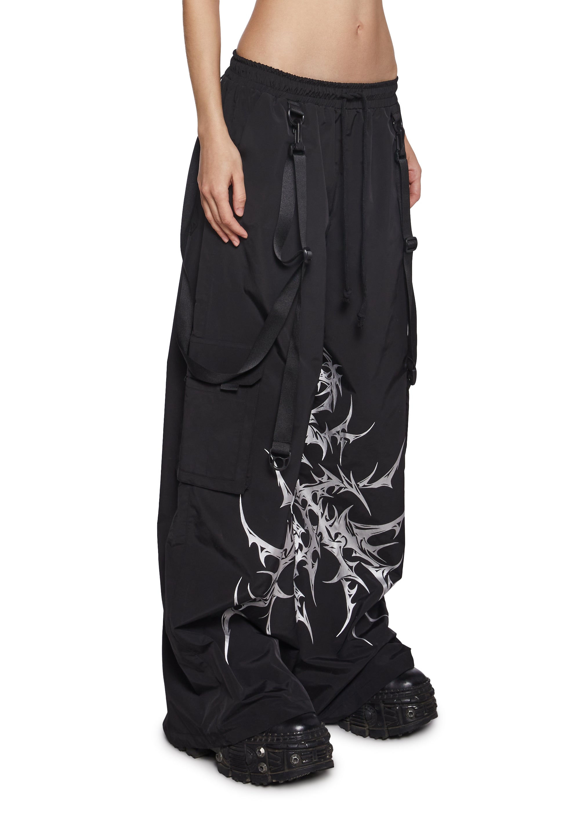 MULTI POCKET CARGO TROUSERS BLACK – Cyberdog