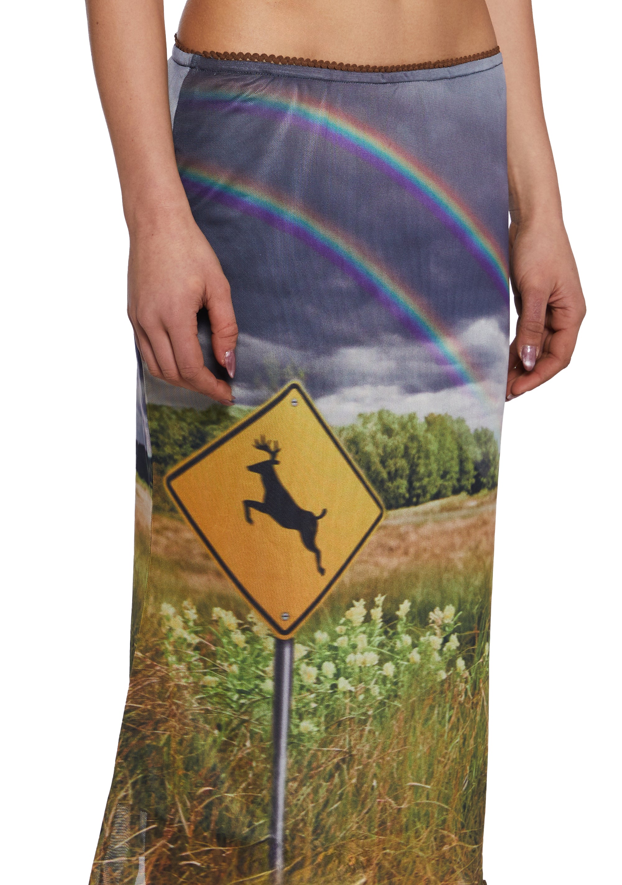 Double Rainbow Mind Mesh Skirt