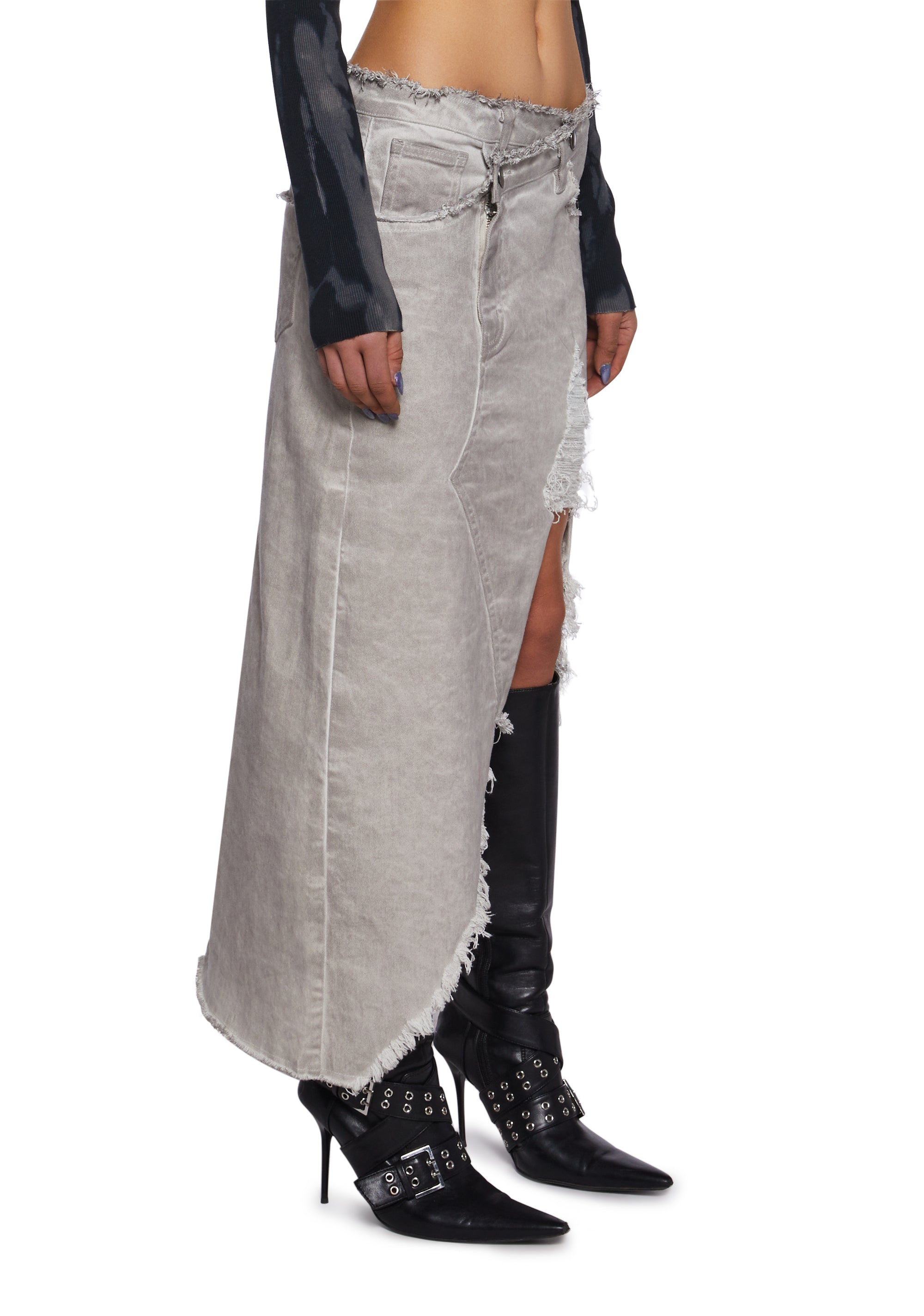 Digital Mix Midi Skirt