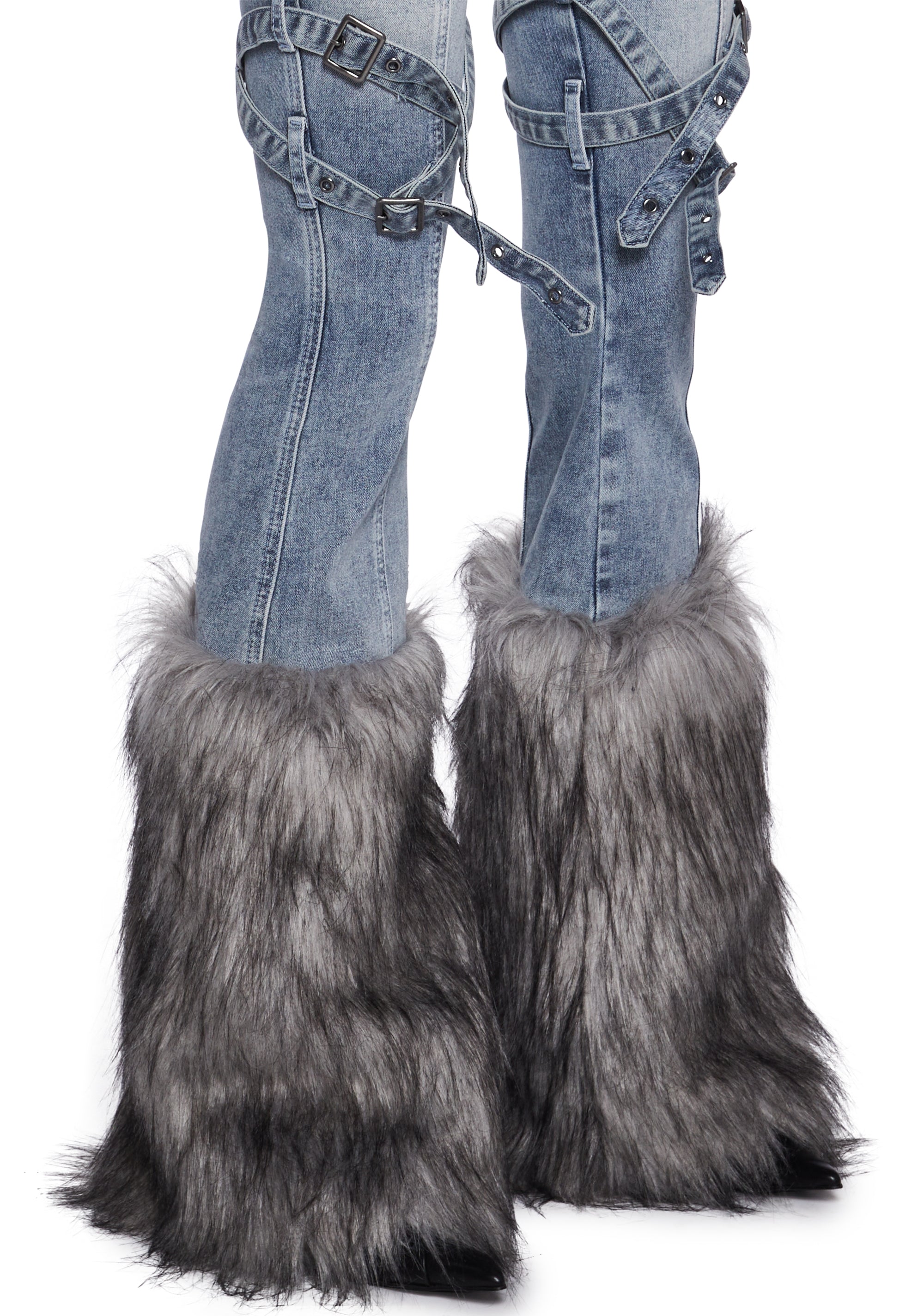 Gigi Faux Fur Denim Jeans