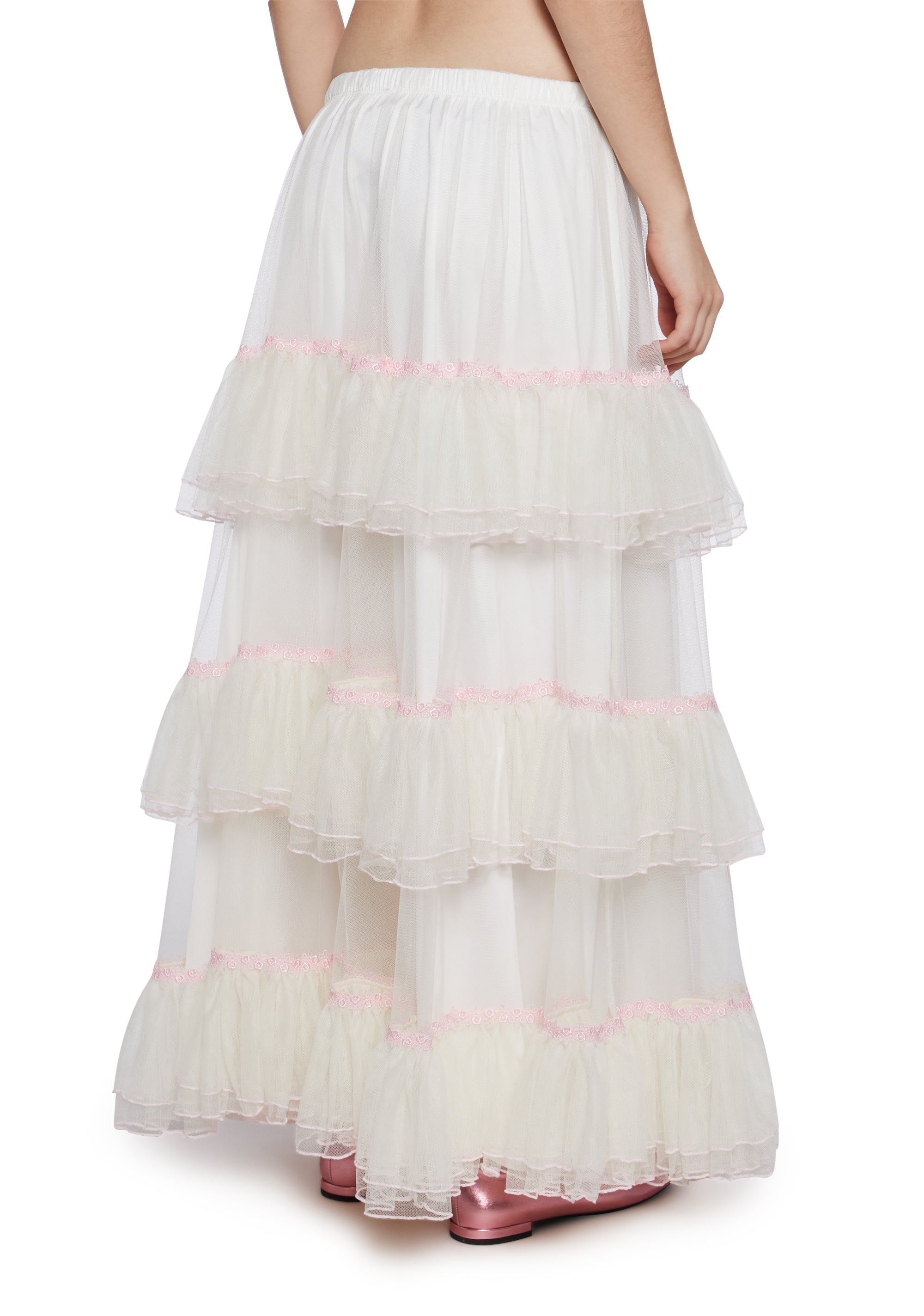 Not Shy Tiered Midi Skirt