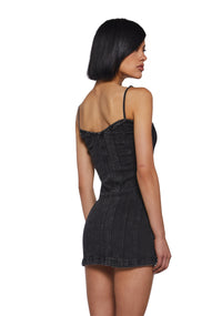 Washed Denim Mini Dress